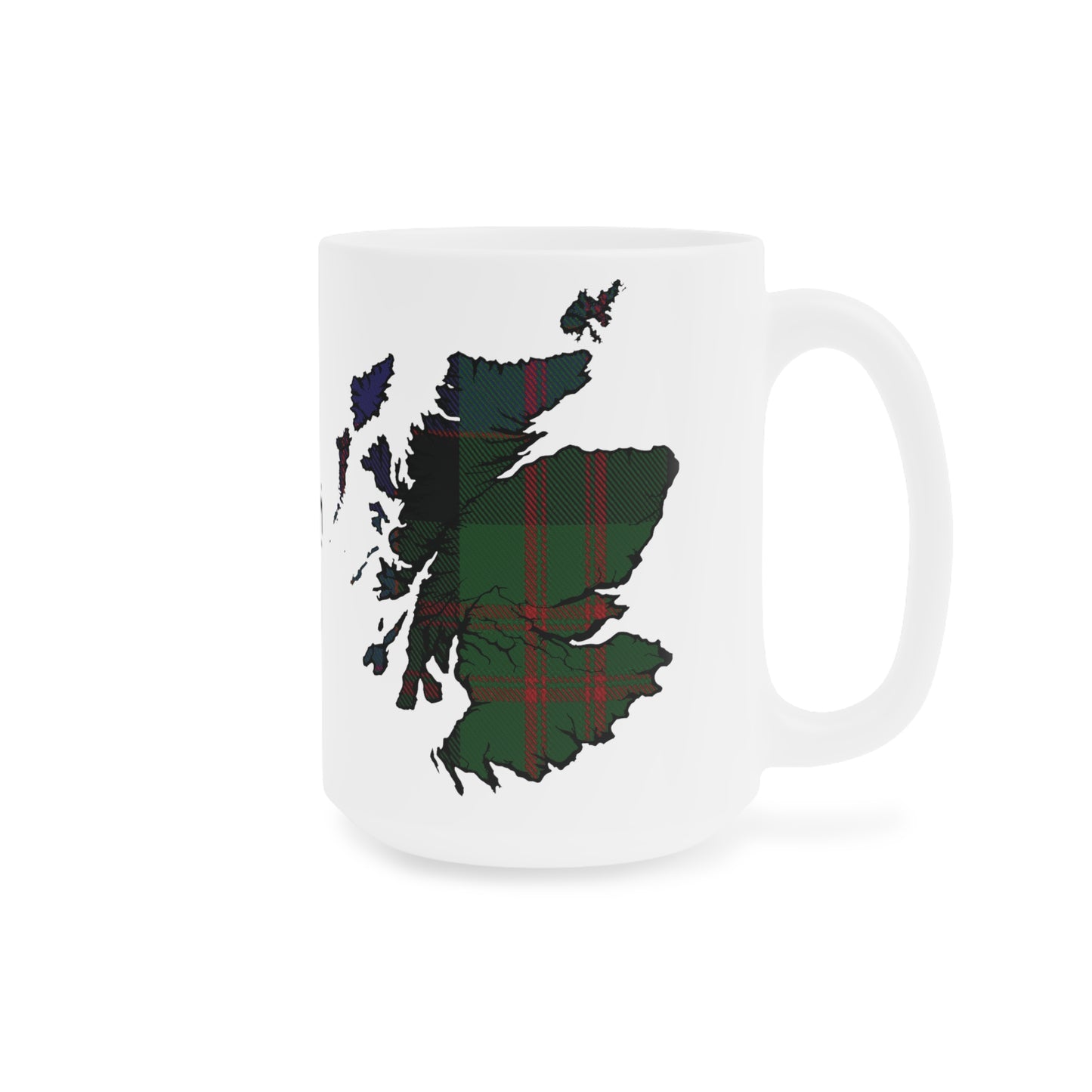 Scotland Tartan Map Mug - MacDonald Tartan, Various Sizes