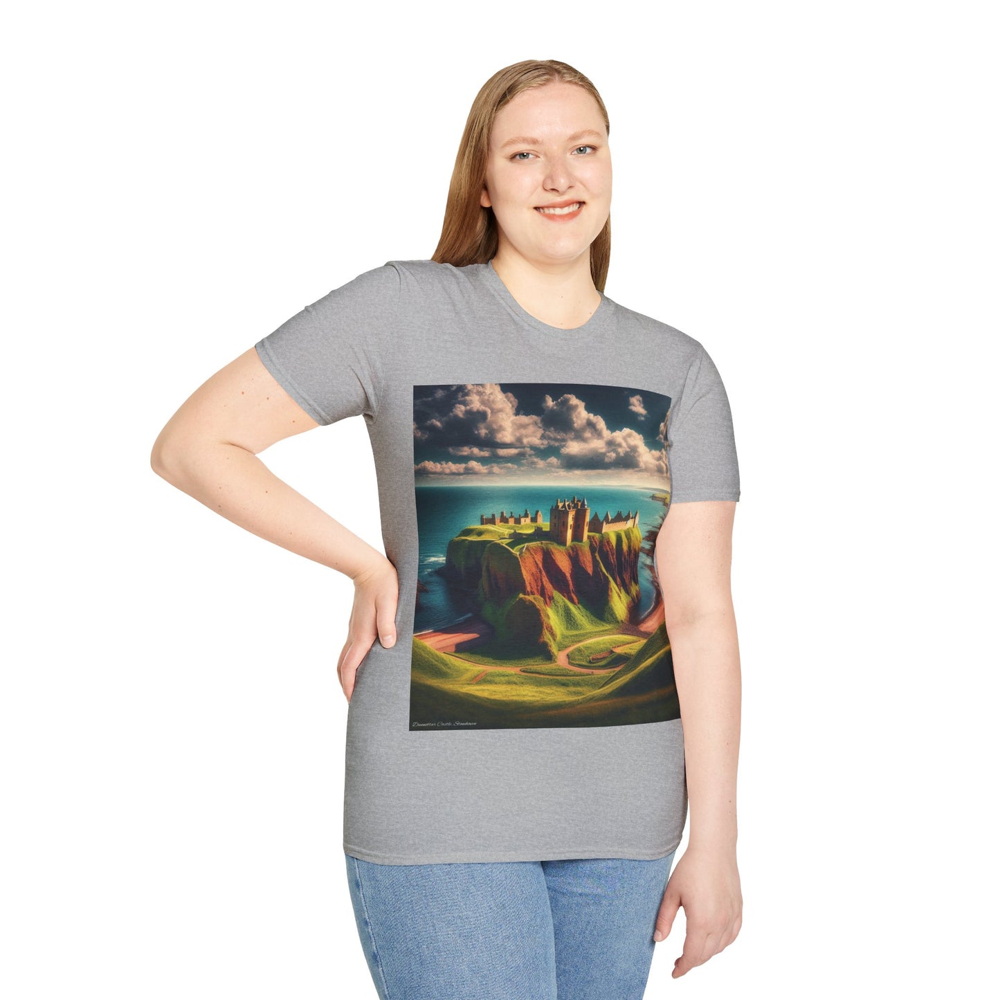 Dunnottar Castle - Stonehaven Softstyle T-Shirt, Unisex Tee, Scottish Landmarks, Various Colours