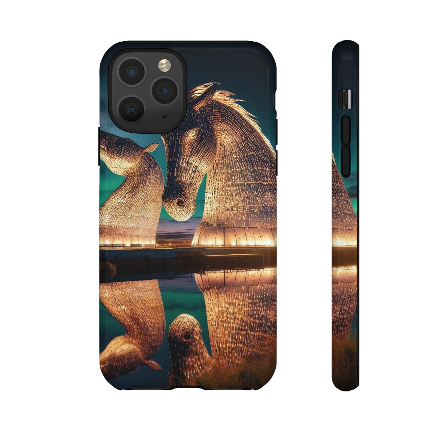 Kelpies Northern Lights Art Phone Case, Scotland, Various