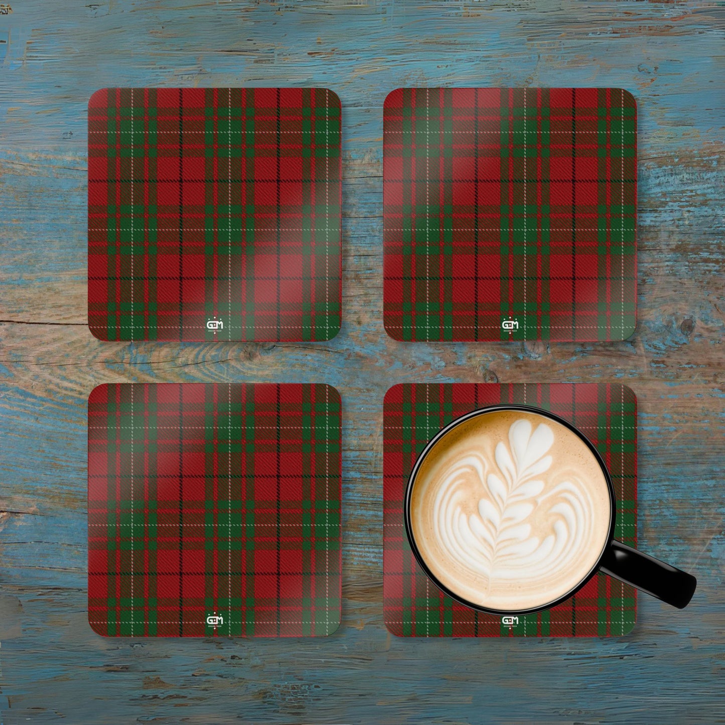 Scottish Tartan Cork Coaster Set (M/Mc/Mac)
