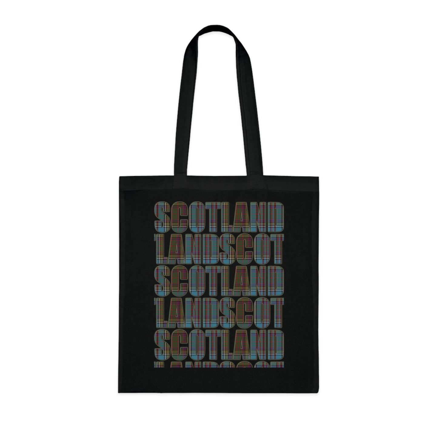 Sac fourre-tout en coton réversible avec carte tartan d'Écosse - Anderson Tartan