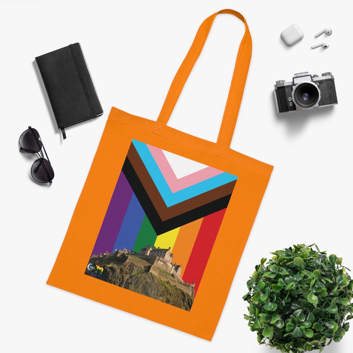 Edinburgh Castle Pride Progress Sky Cotton Tote Bag