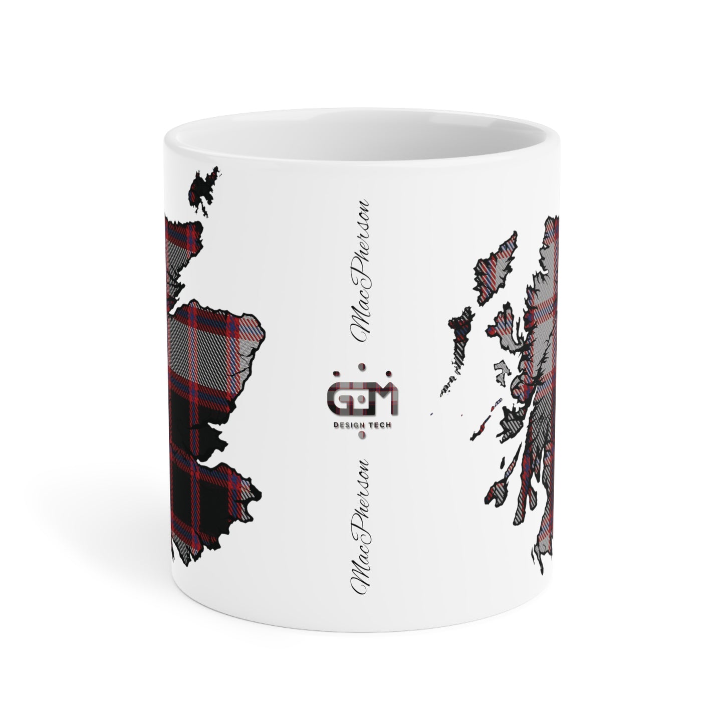 Tasse de carte de tartan d’Écosse - MacPherson Tartan, différentes tailles