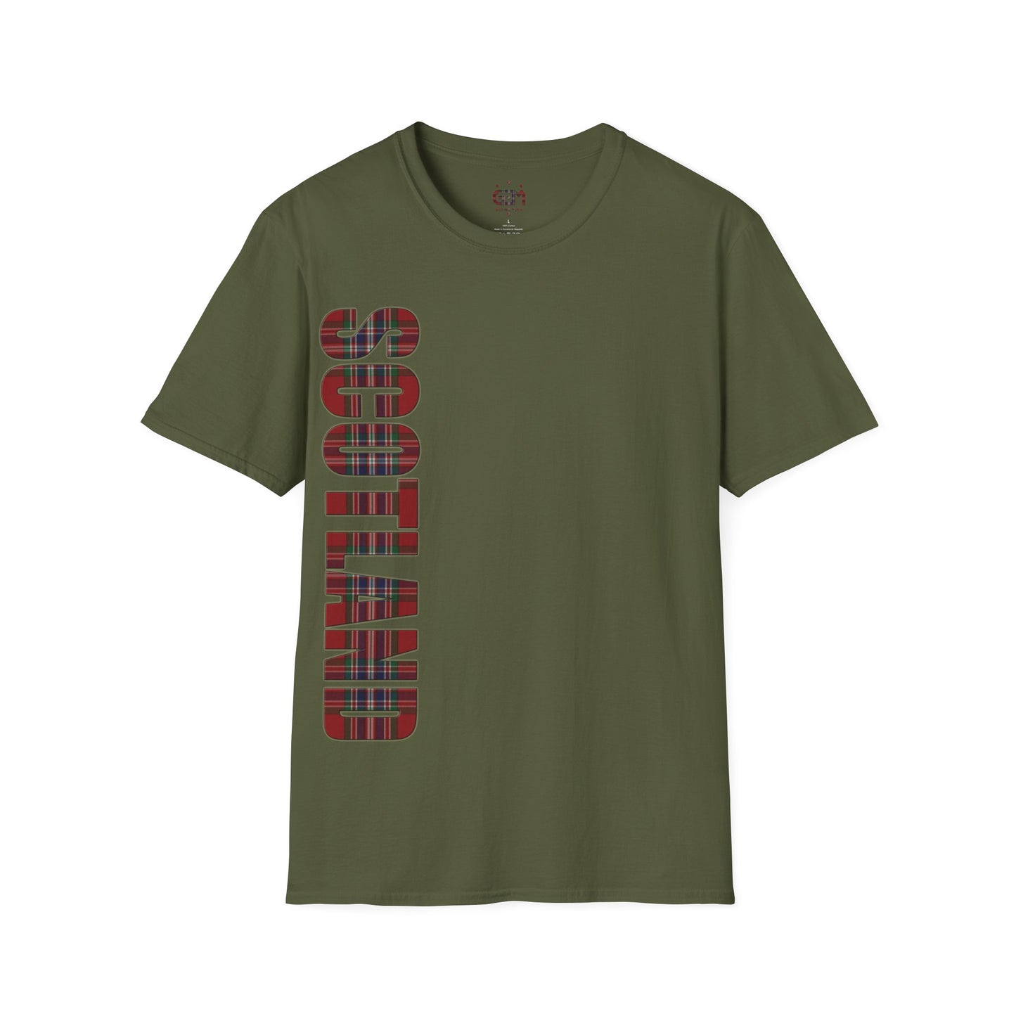 تي شيرت اسكتلندا بحروف MacFarlane Tartan Softstyle، تي شيرت للجنسين، ألوان مختلفة