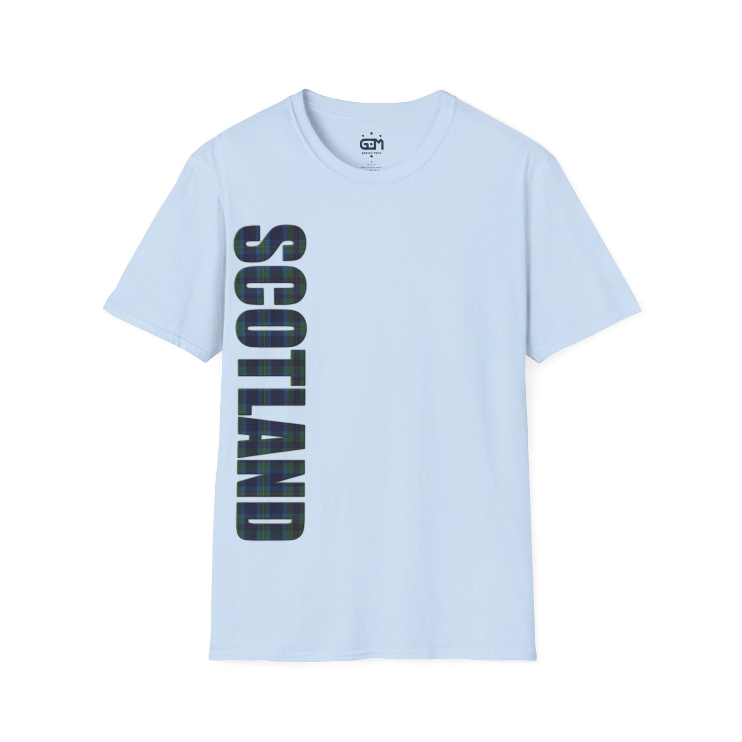 Scotland Lettering Miller Tartan Softstyle T-Shirt, Unisex Tee, Various Colours