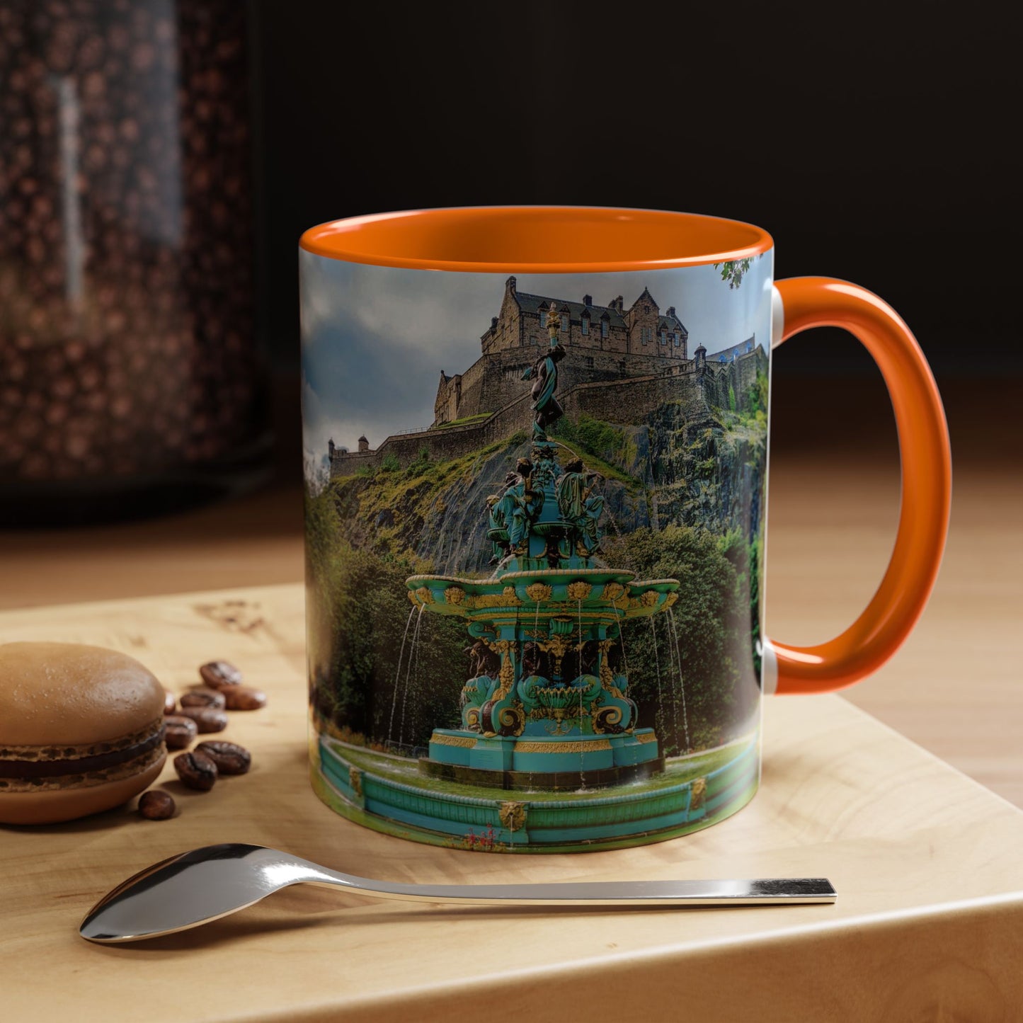 Tasses décoratives Écosse en gros plan - Scènes variées (orange)