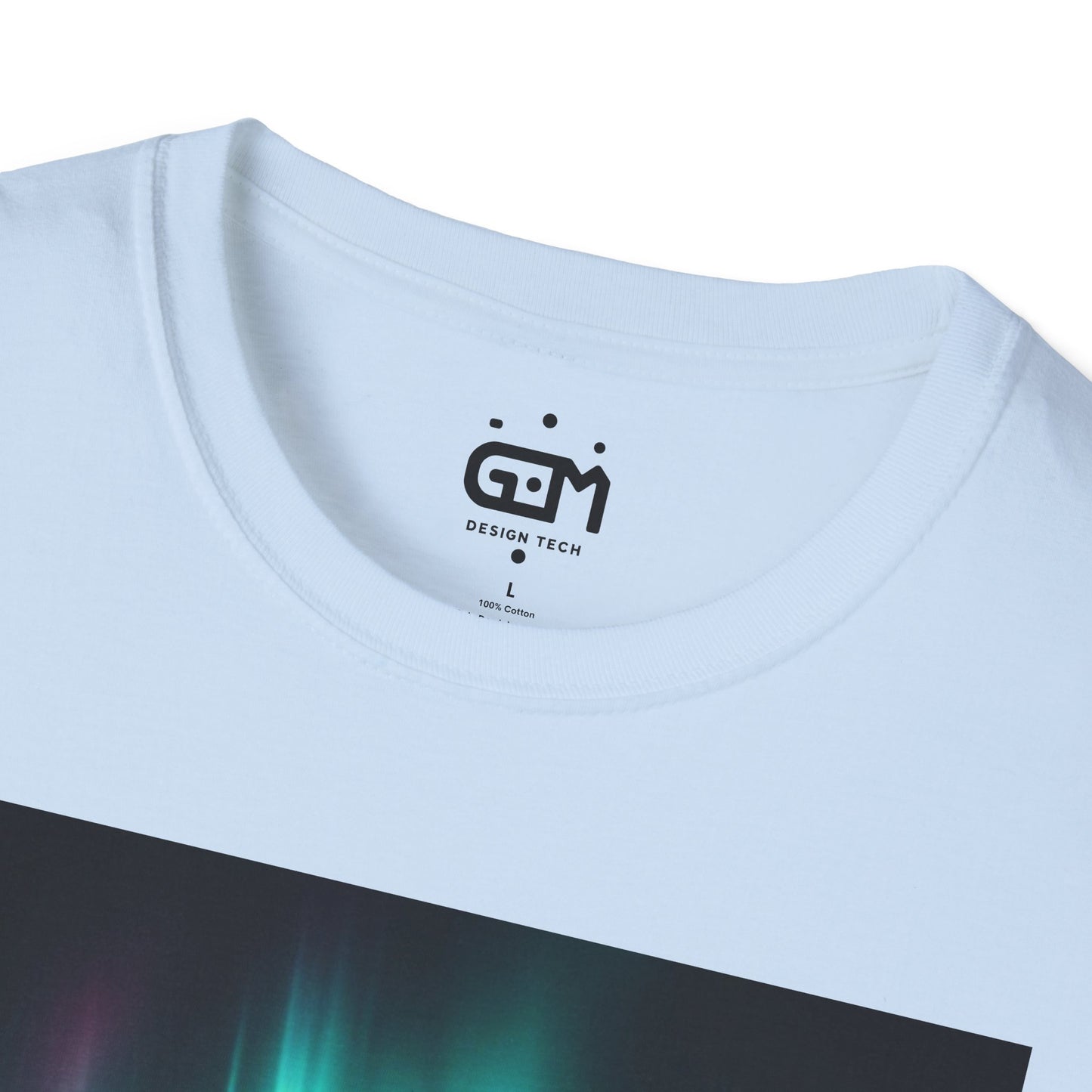 Edinburgh Castle with Northern Lights Softstyle Unisex T-Shirt, Scotland Tee