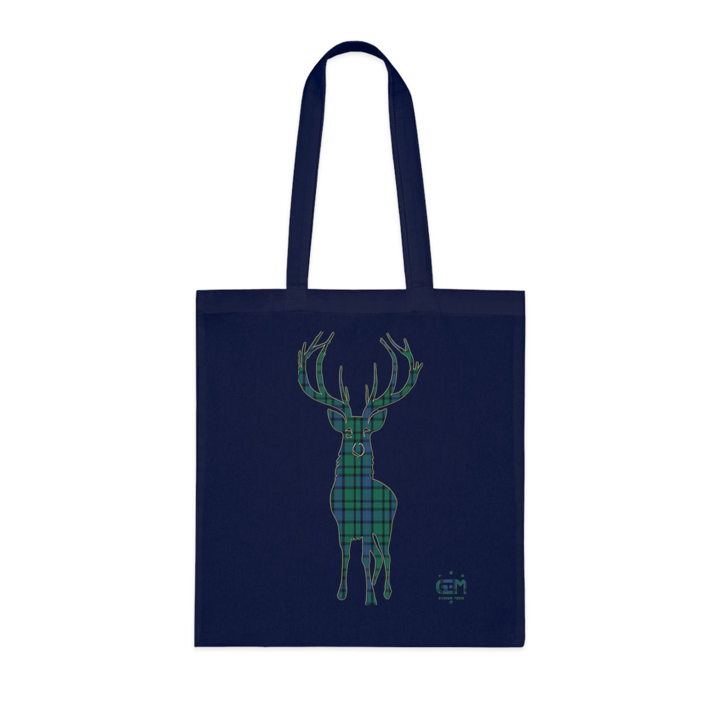 Sac fourre-tout en coton réversible en tartan écossais - Fleur d'Écosse Tartan