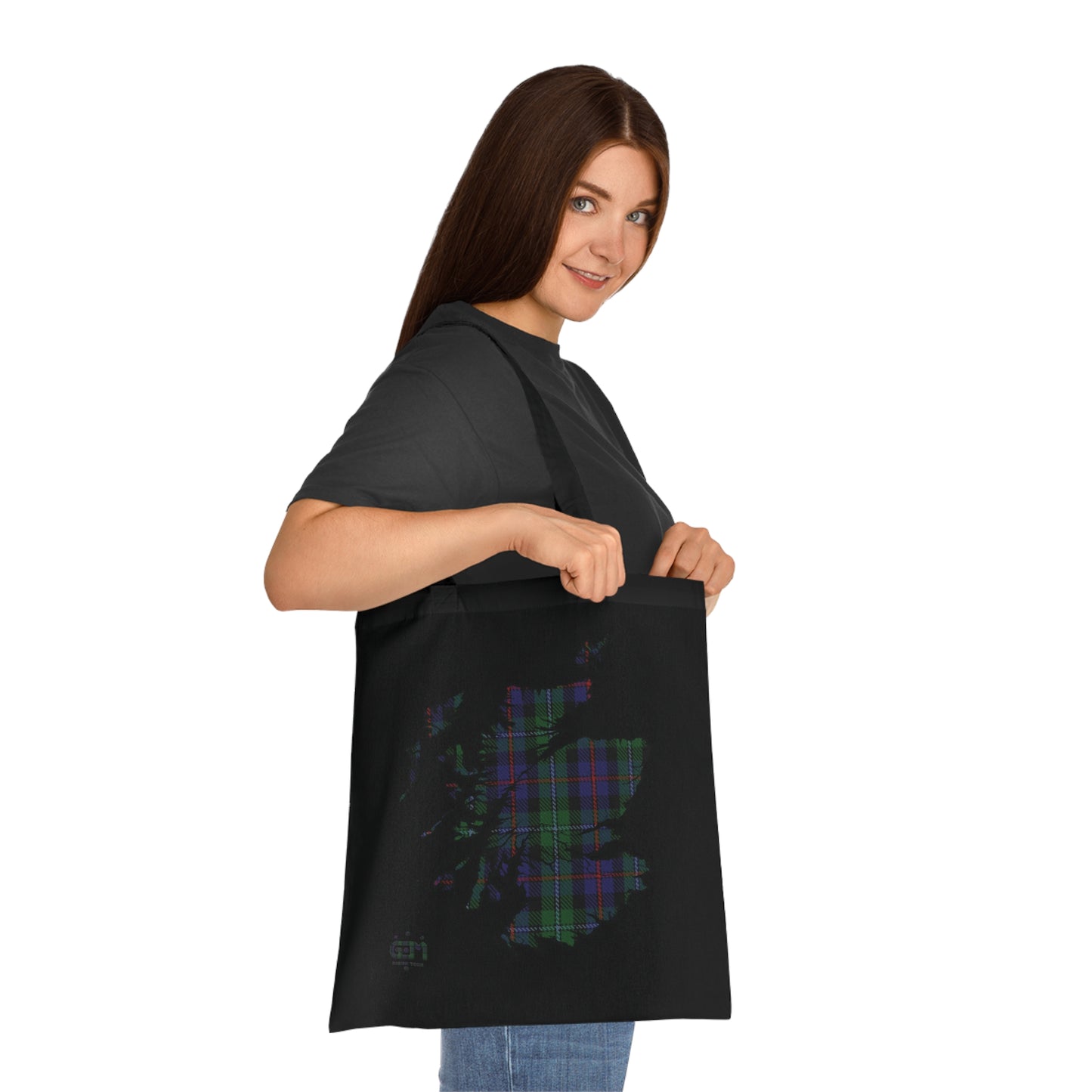Sac fourre-tout en coton réversible avec carte tartan d'Écosse - Argyle Tartan