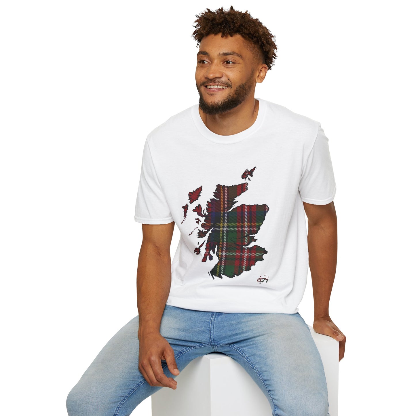 Tartan Scotland Map Softstyle Unisex T-Shirt - Stewart Royal Tartan Tee