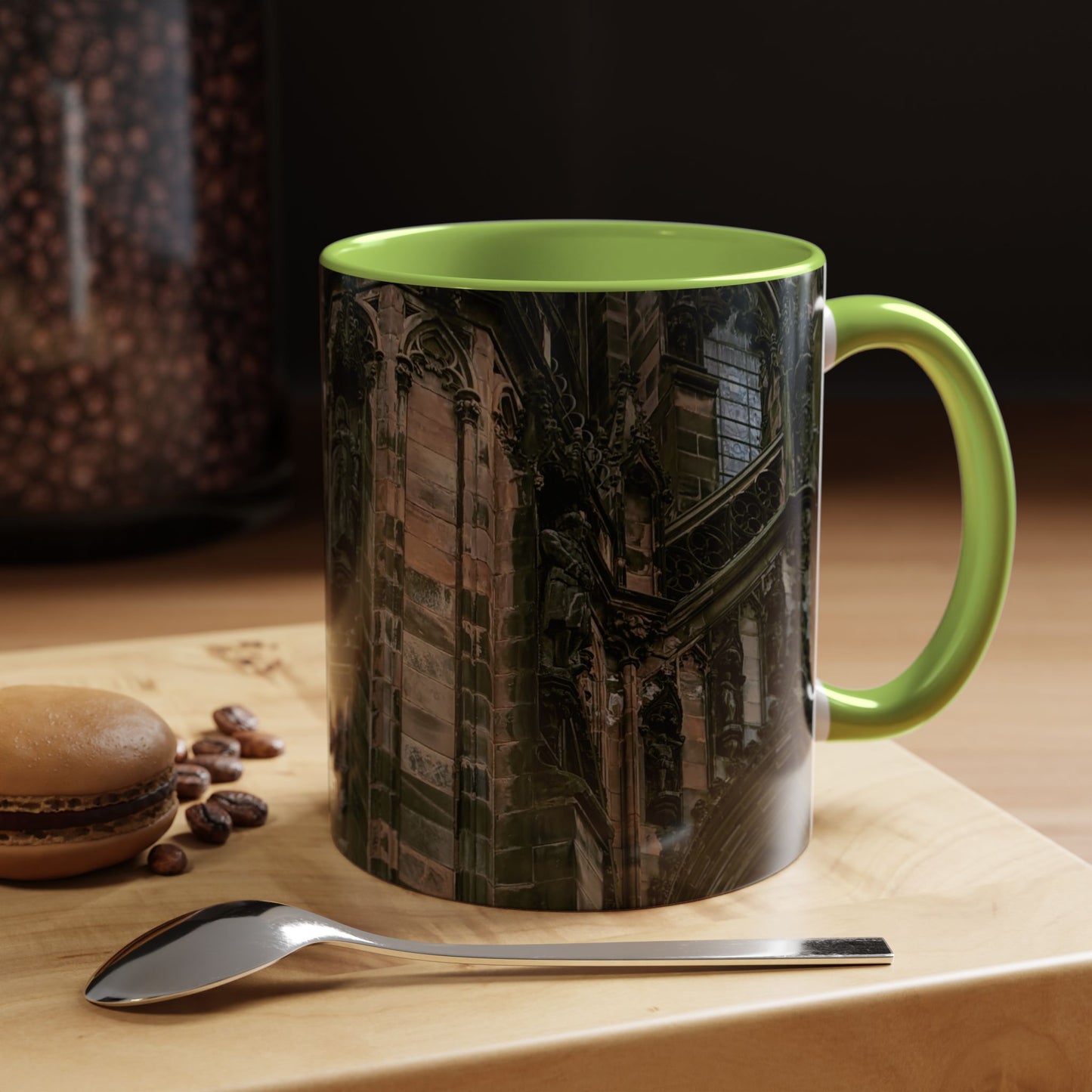 Tasses décoratives Écosse en gros plan - Scènes variées (vert clair)