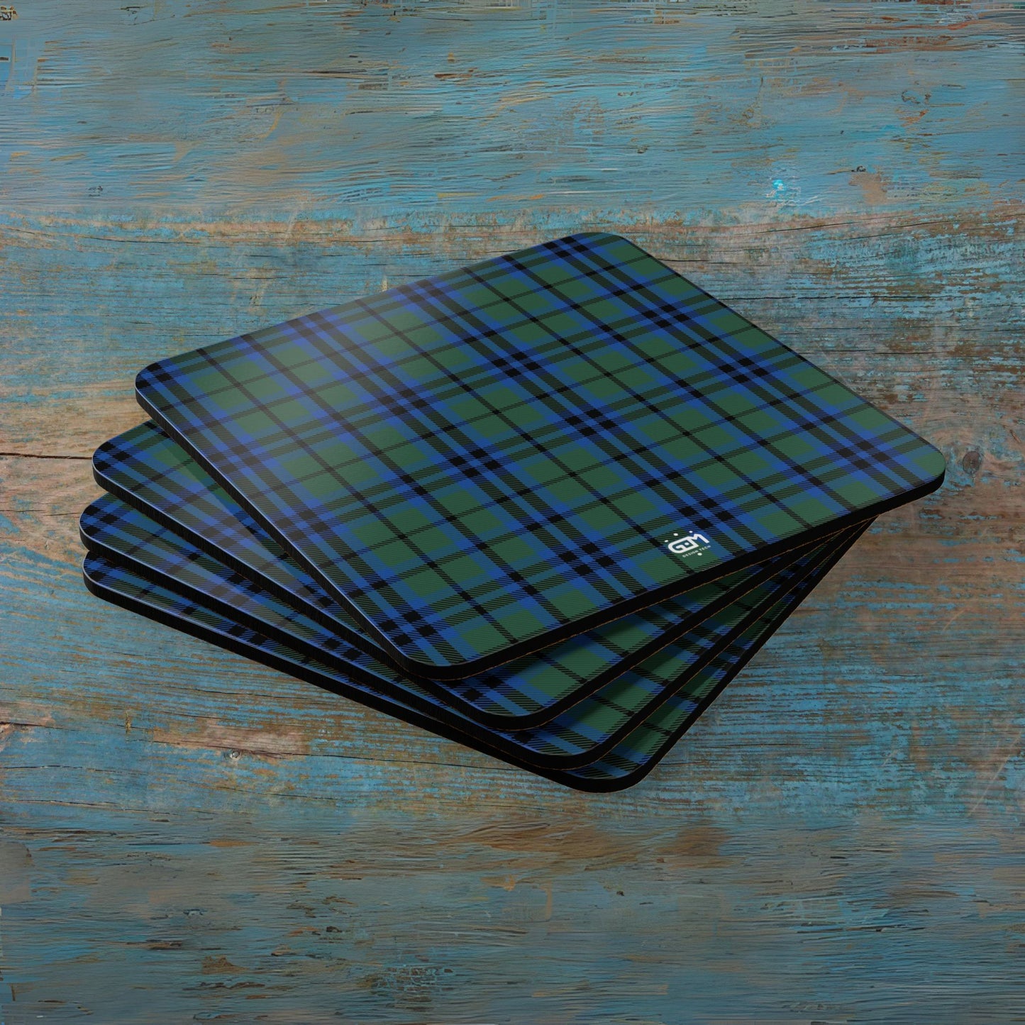 Scottish Tartan Cork Coaster Set (G-L)