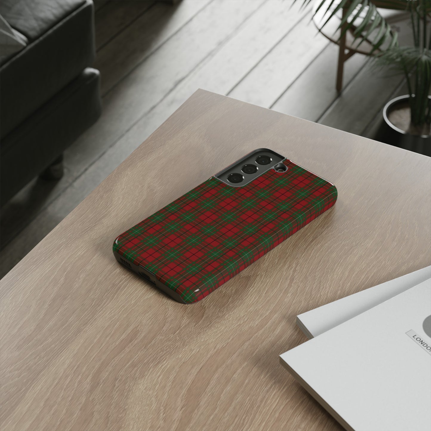 Étui de téléphone à motif tartan écossais - MacAuley, Divers