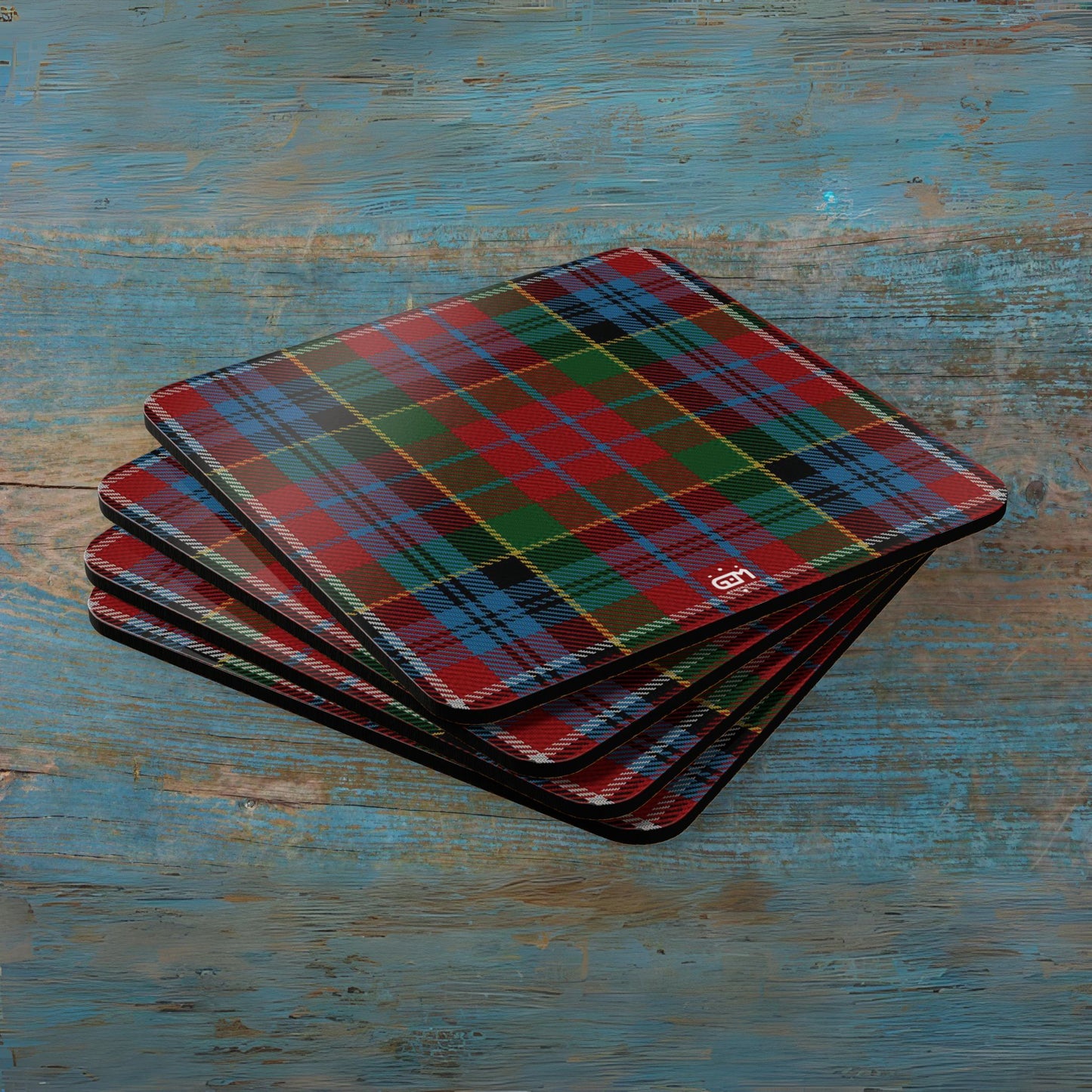 Scottish Tartan Cork Coaster Set (G-L)