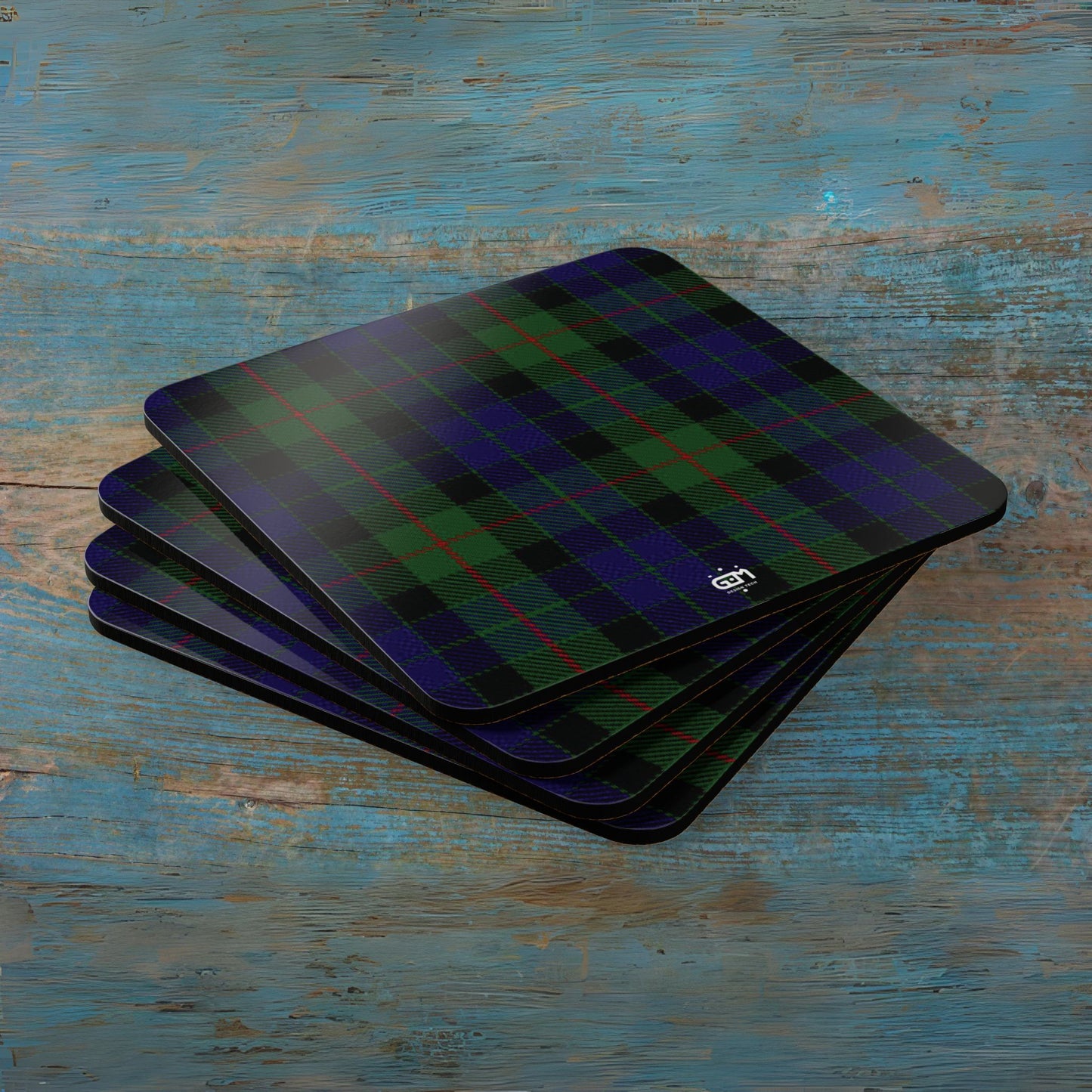 Scottish Tartan Cork Coaster Set (G-L)