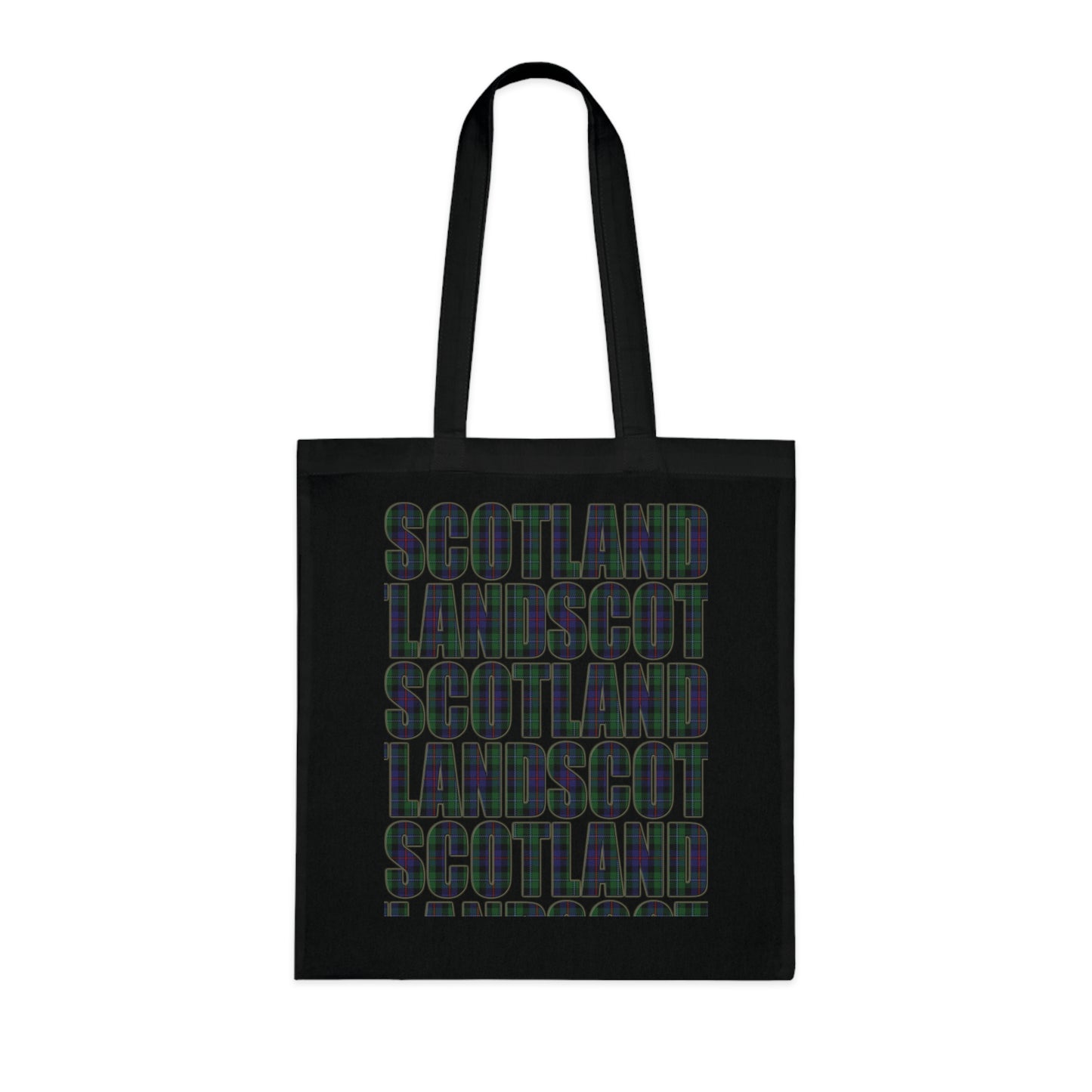 Sac fourre-tout en coton réversible avec carte tartan d'Écosse - Argyle Tartan