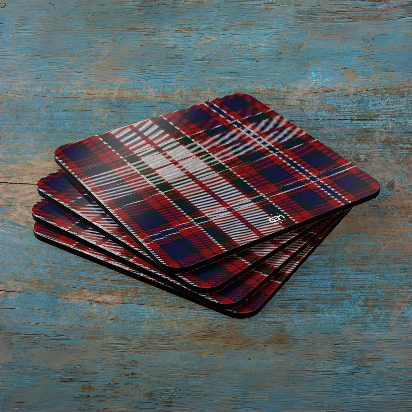Scottish Tartan Cork Coaster Set (M/Mc/Mac)
