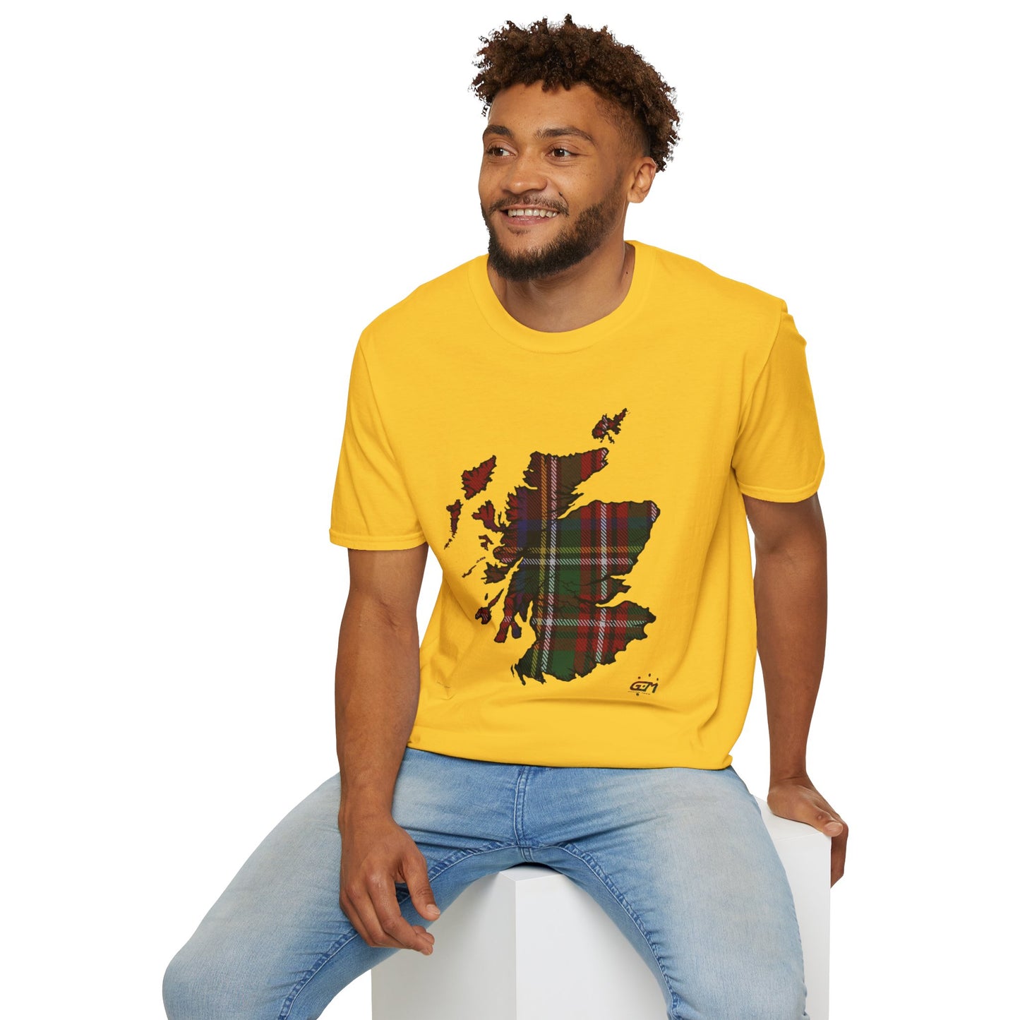 Tartan Scotland Map Softstyle Unisex T-Shirt - Stewart Royal Tartan Tee