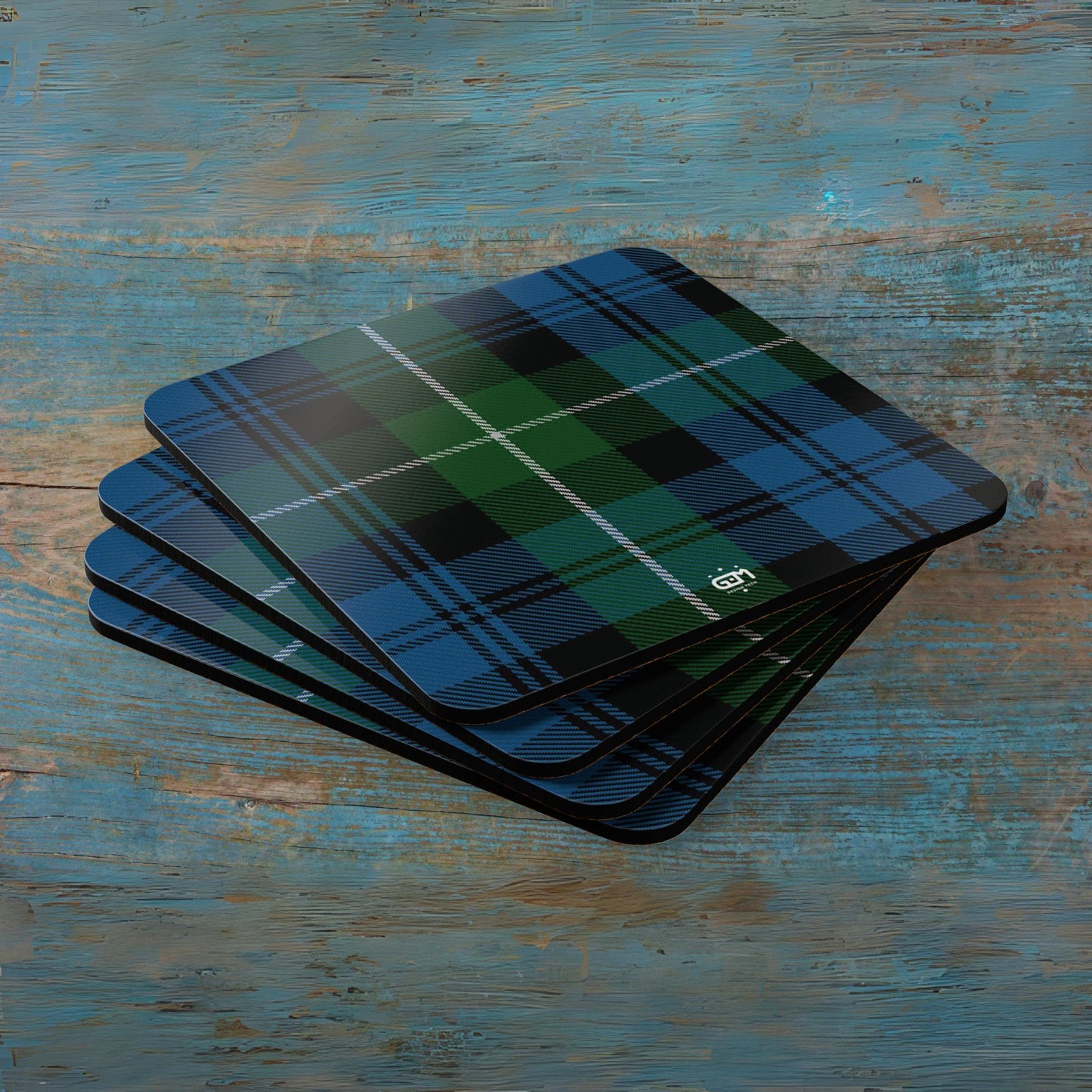 Scottish Tartan Cork Coaster Set (G-L)