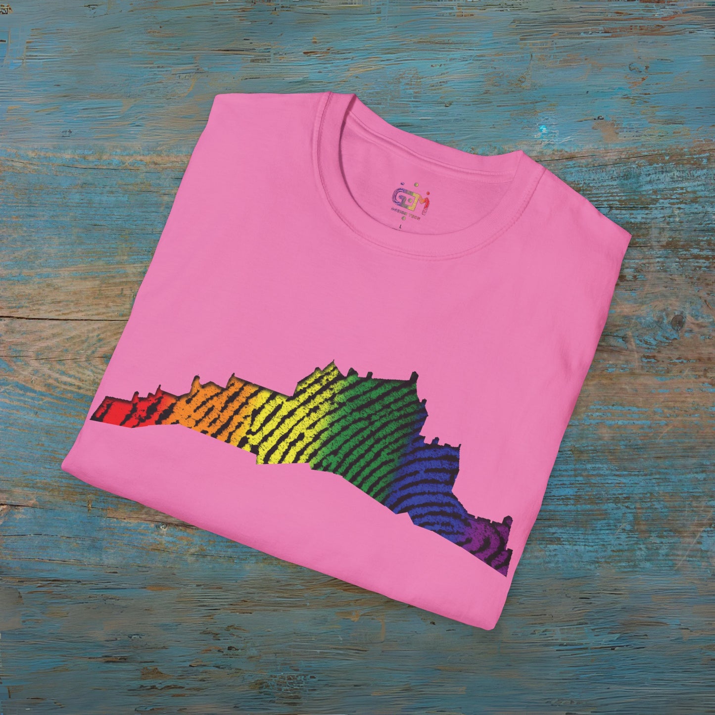 Edinburgh Castle Pride Fingerprint Art Unisex T-Shirt