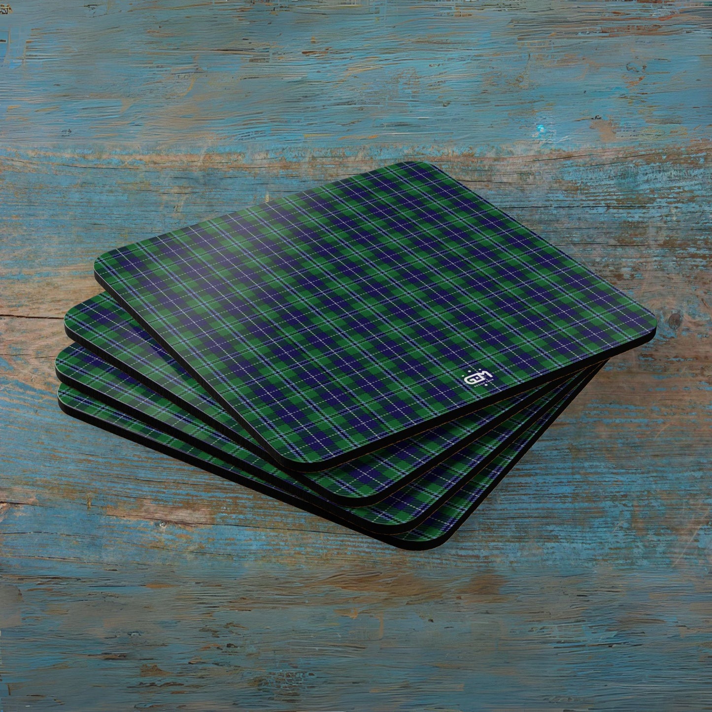 Scottish Tartan Cork Coaster Set (A-F)