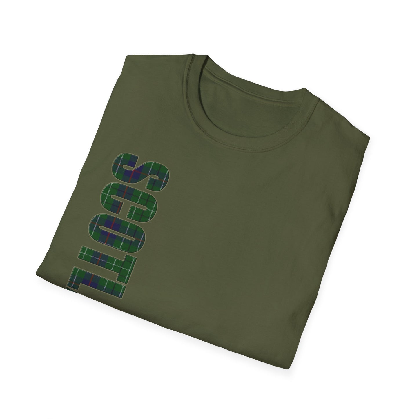 Tartan Scotland Lettrage Softstyle T-shirt unisexe, Duncan Tartan Tee