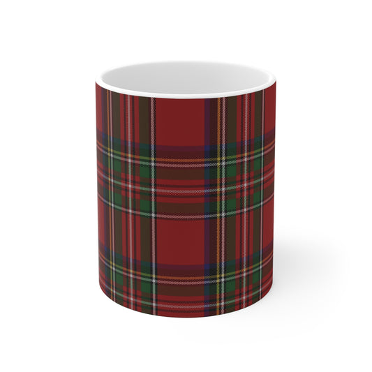 Scottish Tartan Mug 11oz, Stewart Royal Tartan