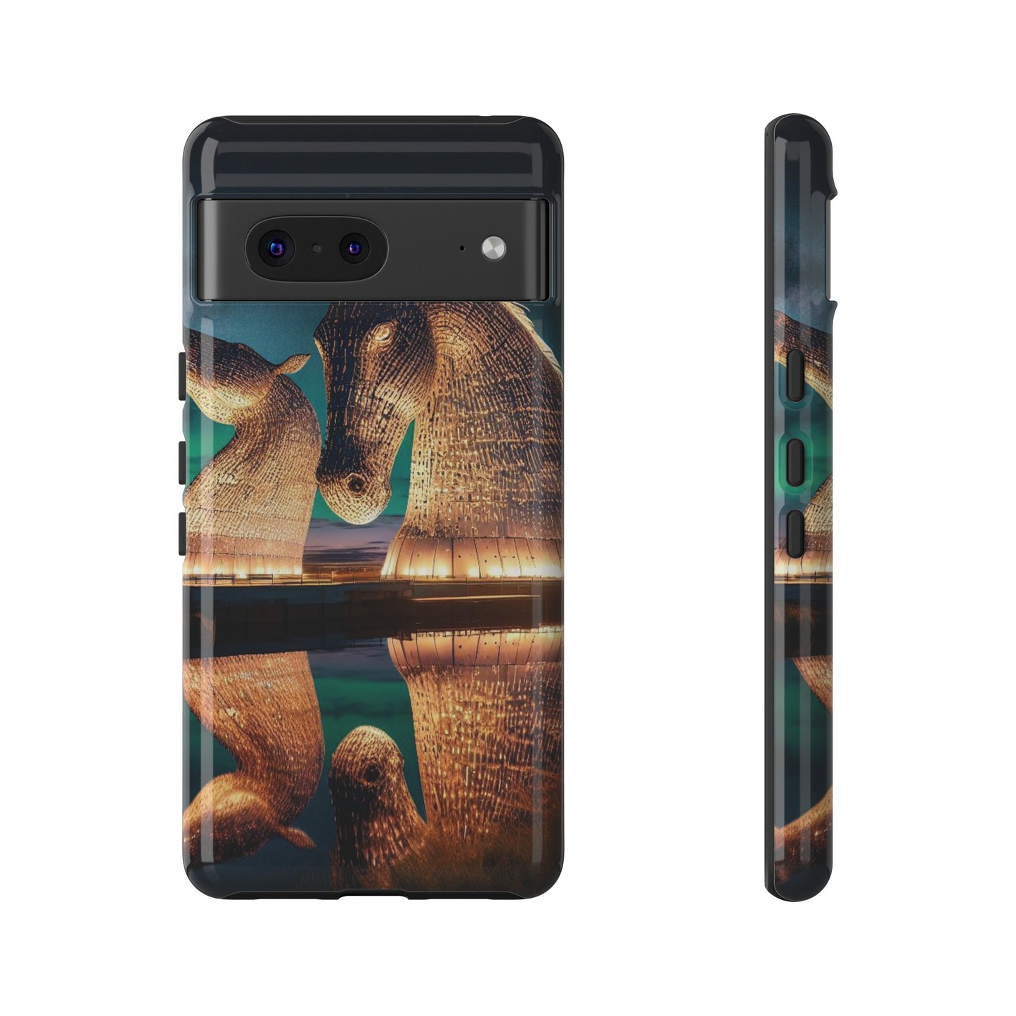 Kelpies Northern Lights Art Phone Case, Scotland, Various