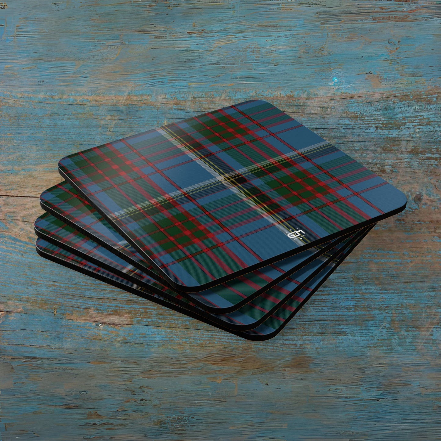 Scottish Tartan Cork Coaster Set (A-F)