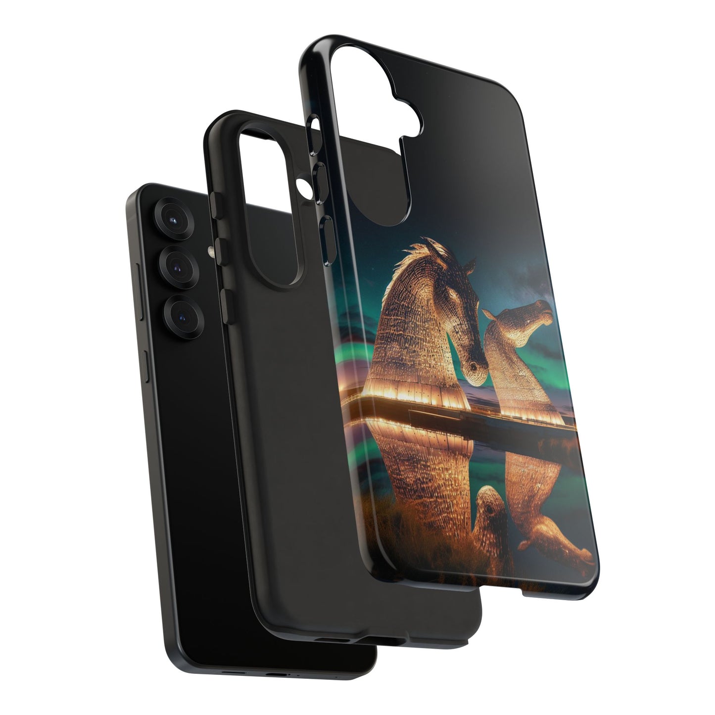 Kelpies Northern Lights Art Phone Case, Scotland, Samsung