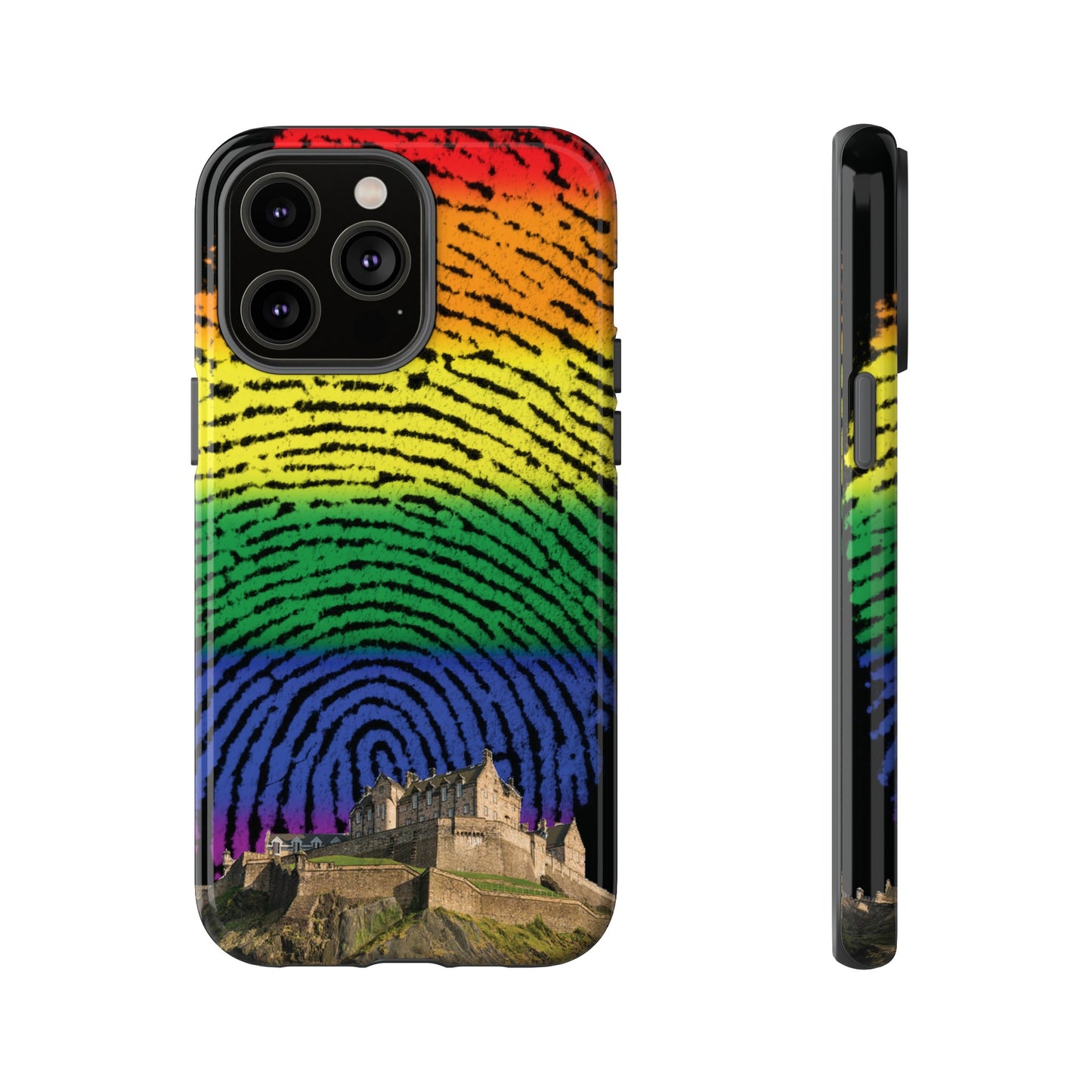 Edinburgh Castle Pride Phone Case - Fingerprint, Various