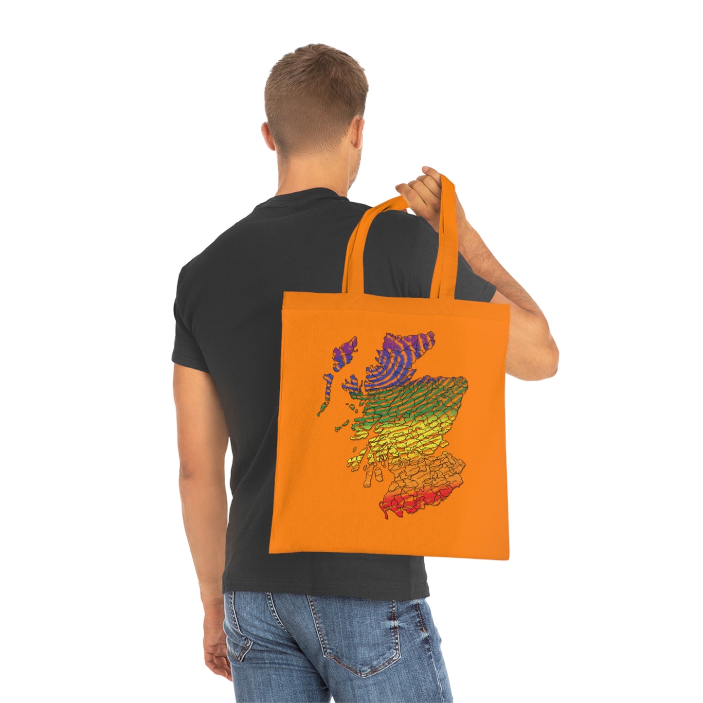 Carte du clan d'empreintes digitales Scotland Pride Tote bag doublé