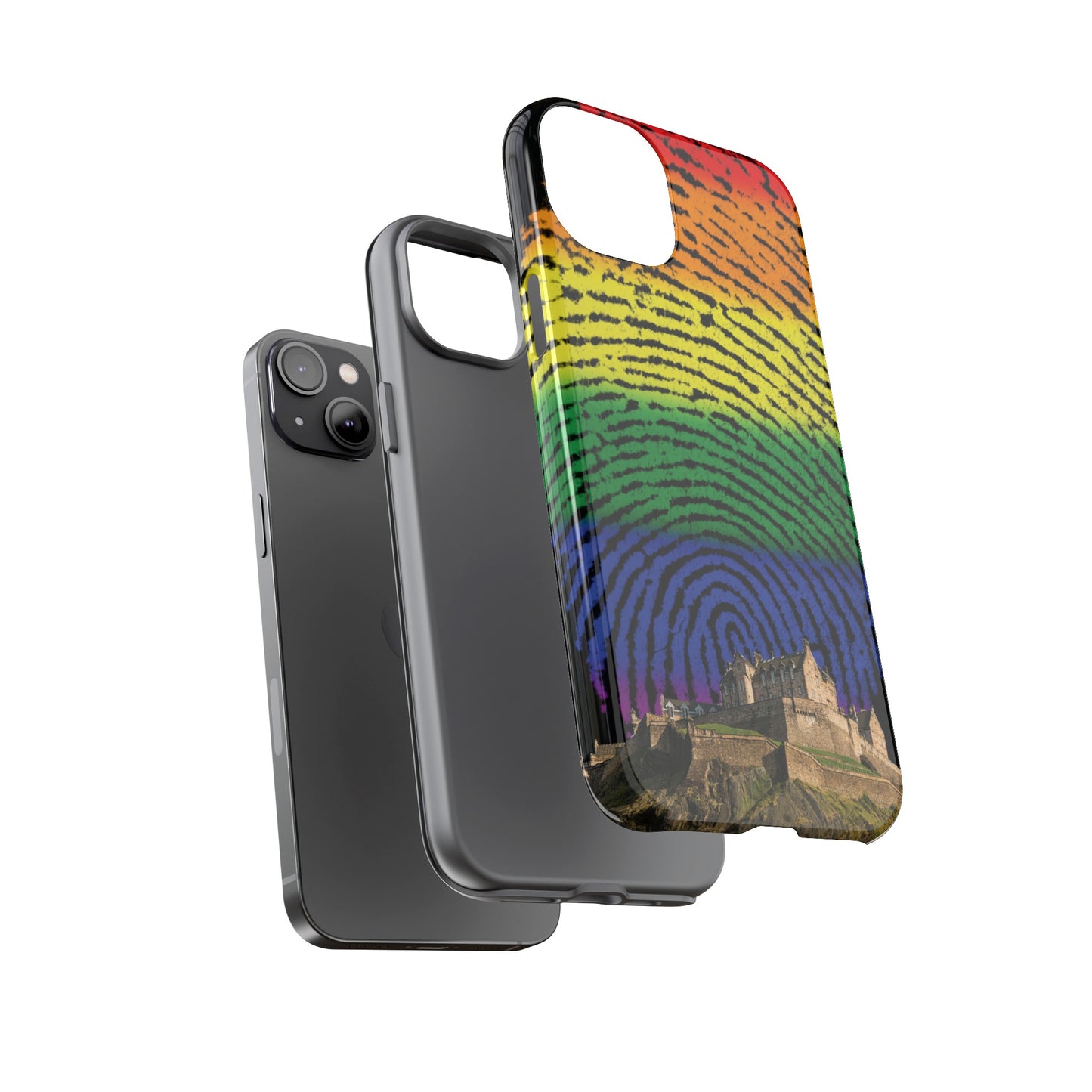 Edinburgh Castle Pride Phone Case - Fingerprint, Various