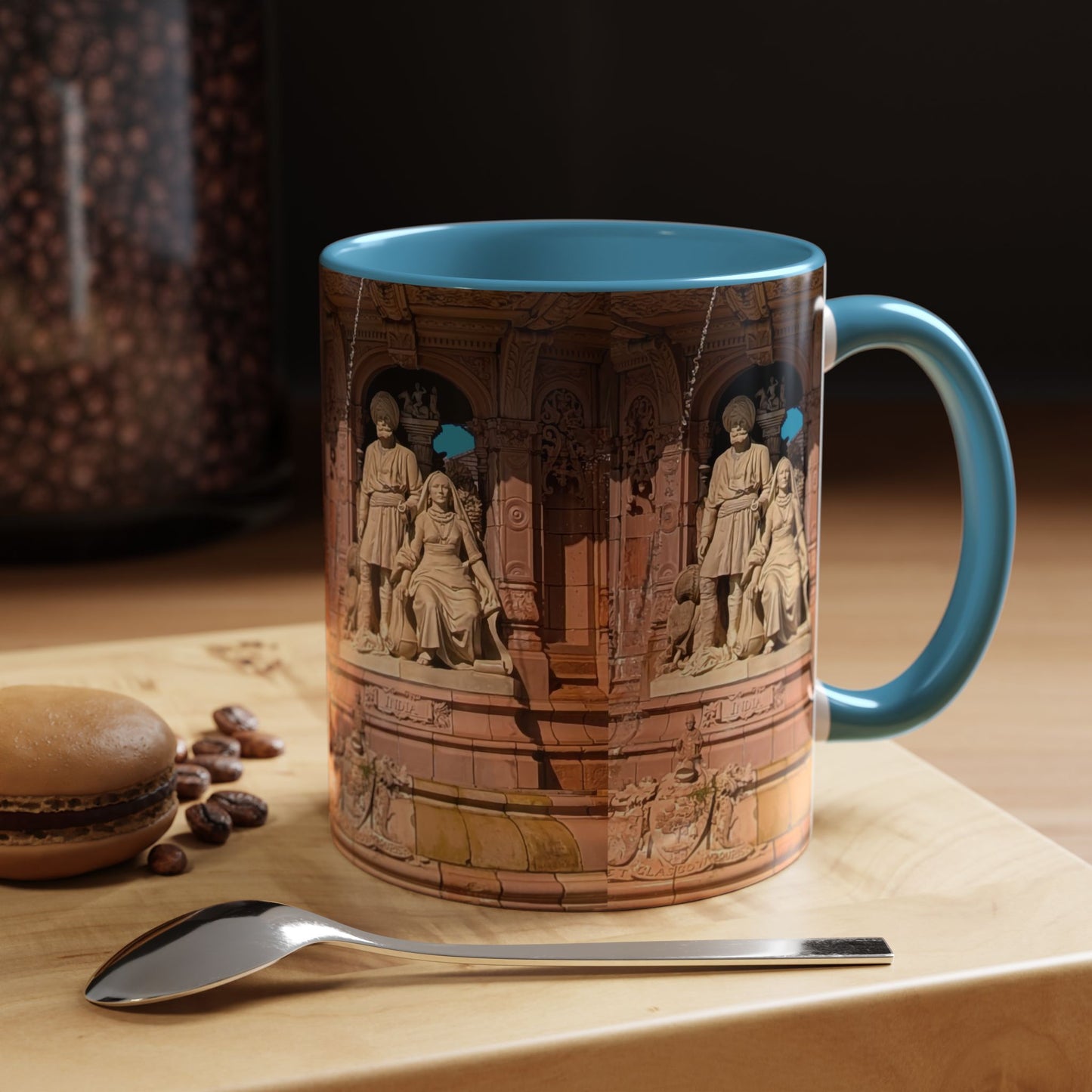 Tasses décoratives Écosse en gros plan - Scènes variées (bleu clair)