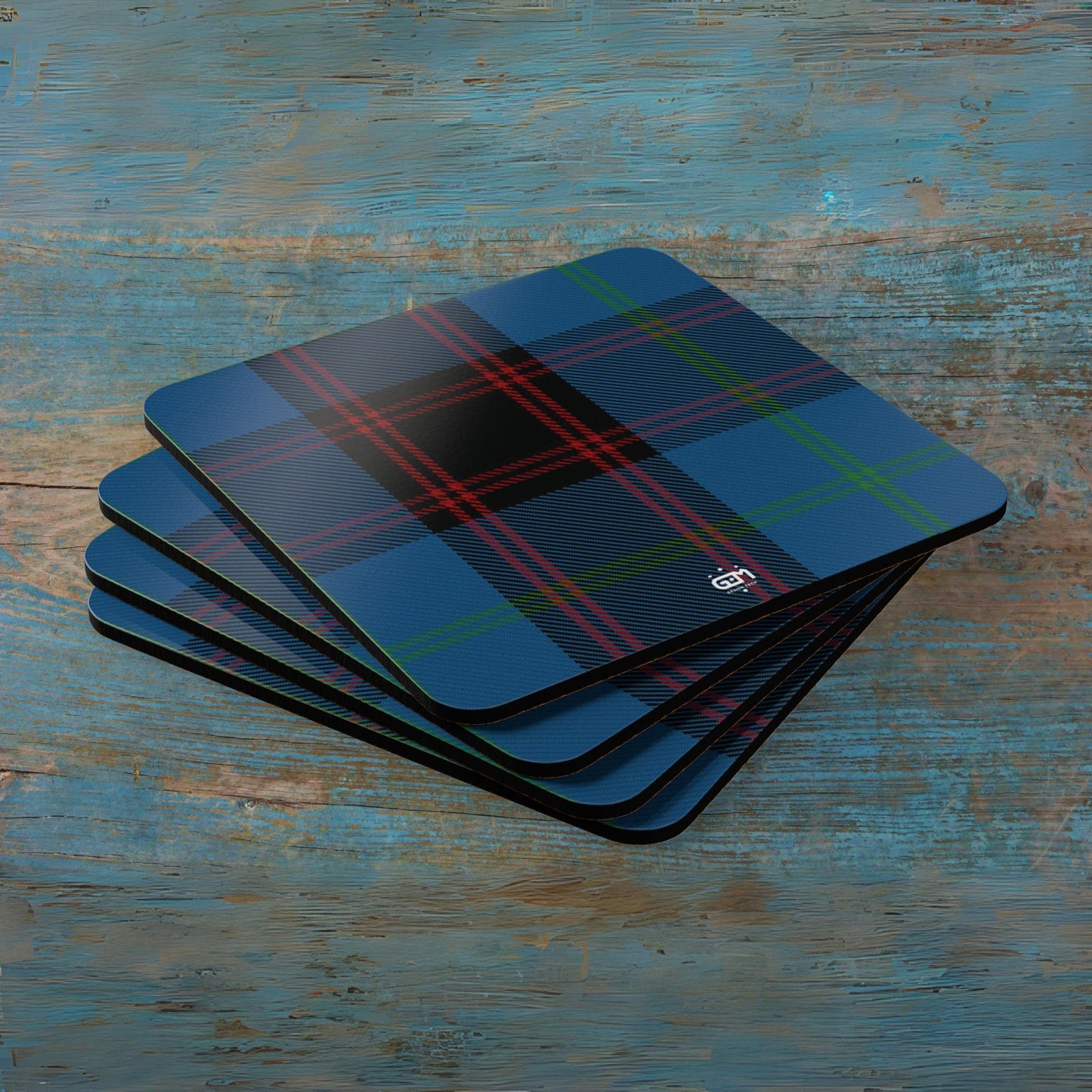 Scottish Tartan Cork Coaster Set (G-L)