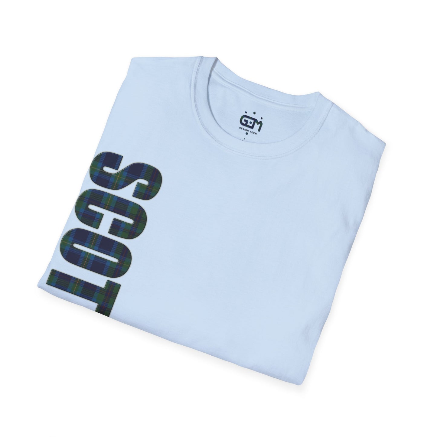 Scotland Lettering Miller Tartan Softstyle T-Shirt, Unisex Tee, Various Colours
