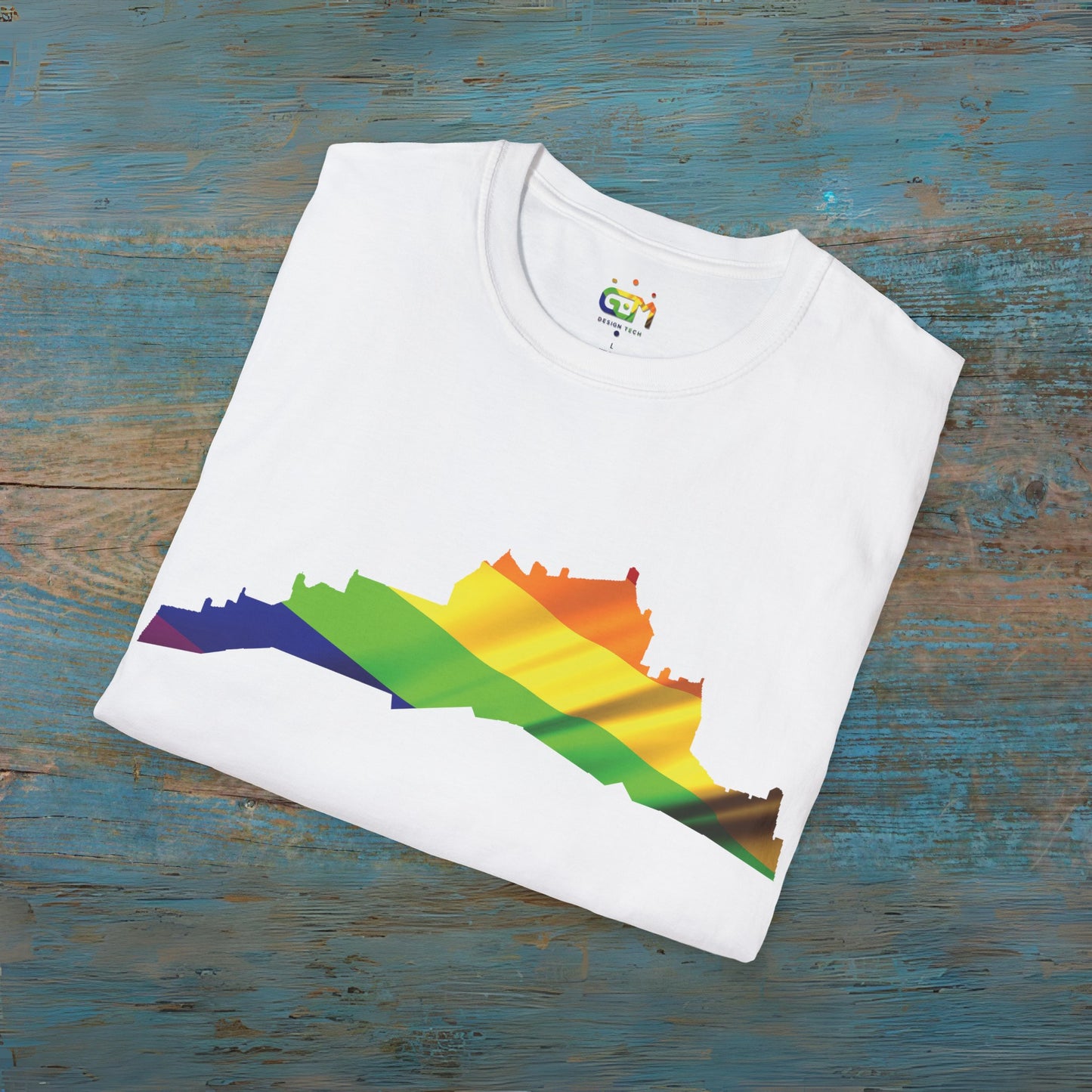Edinburgh Castle Pride Flag Art Unisex T-Shirt