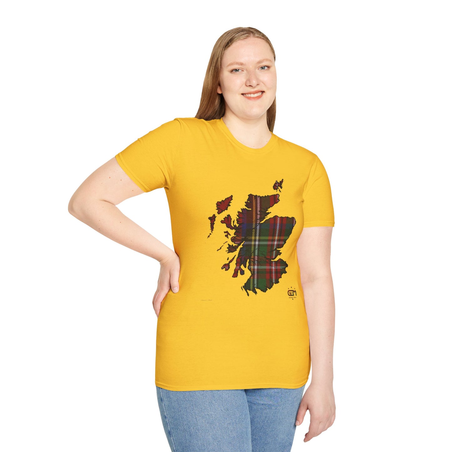 Tartan Scotland Map Softstyle Unisex T-Shirt - Stewart Royal Tartan Tee