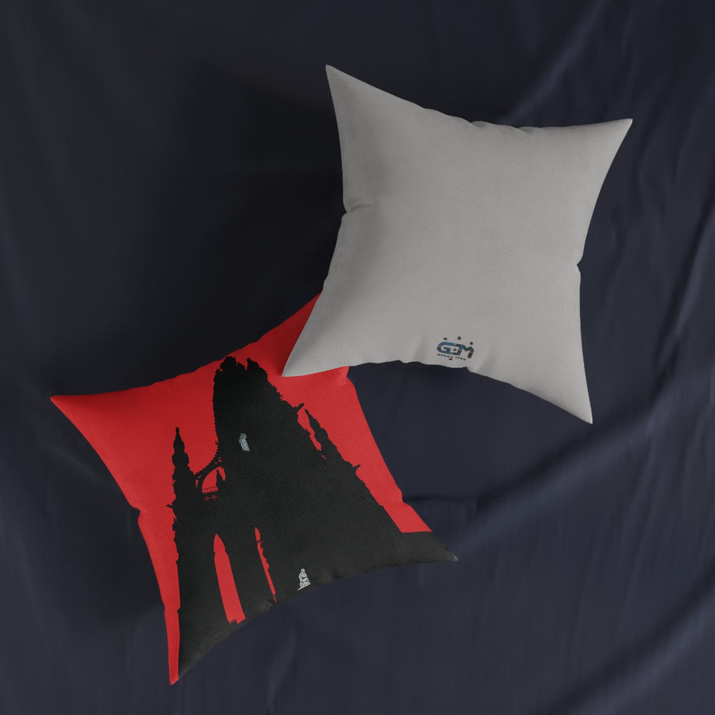 Coussins carrés Scotland Art Silhouette : différentes tailles