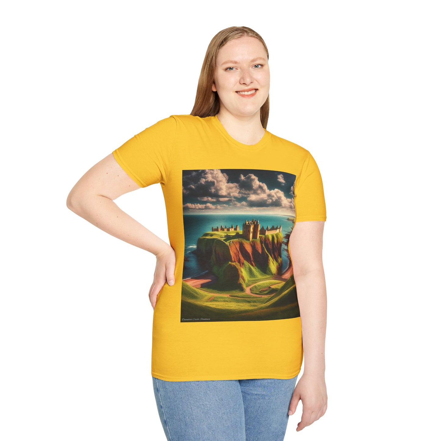 Dunnottar Castle - Stonehaven Softstyle T-Shirt, Unisex Tee, Scottish Landmarks, Various Colours
