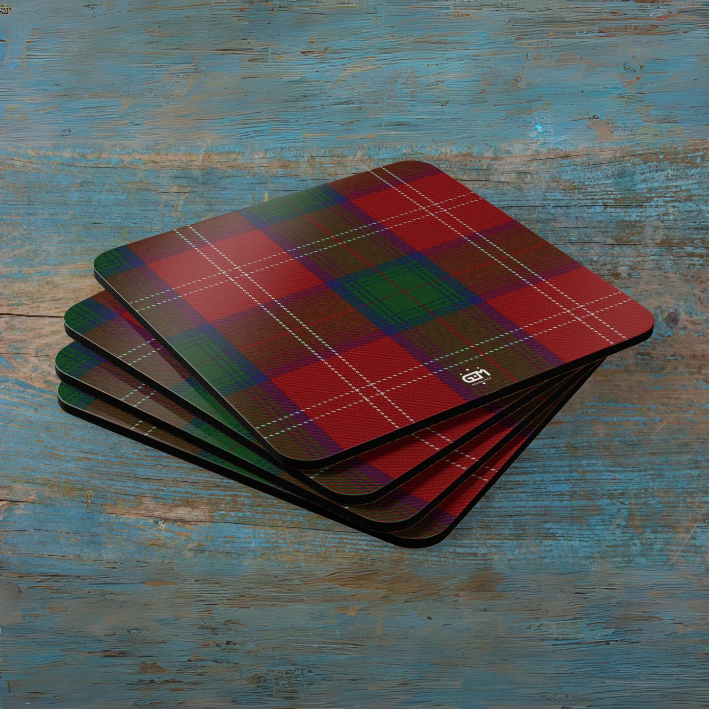 Scottish Tartan Cork Coaster Set (A-F)