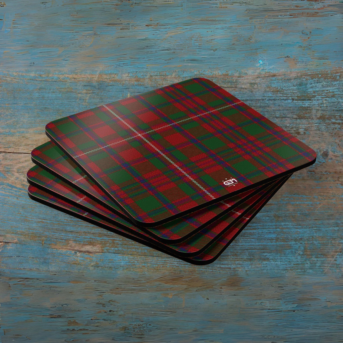 Scottish Tartan Cork Coaster Set (M/Mc/Mac)