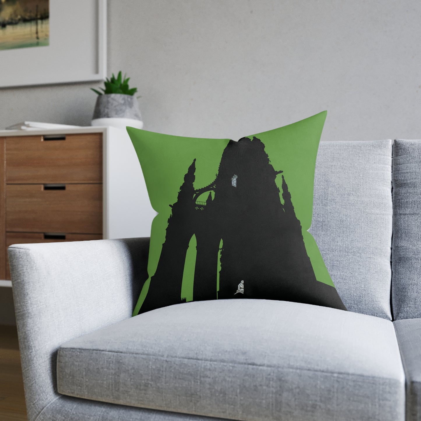 Coussins carrés Scotland Art Silhouette : différentes tailles