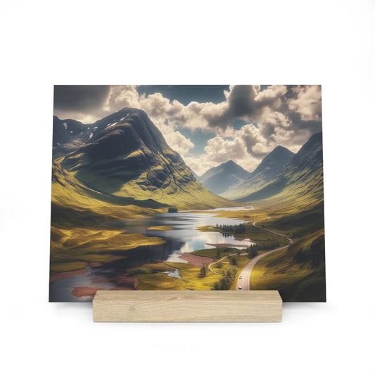 Scenic Collection Gallery Stand Glen Coe, Oak Picture Stand, Scotland Art, Scenery, Landmarks, Various Sizes