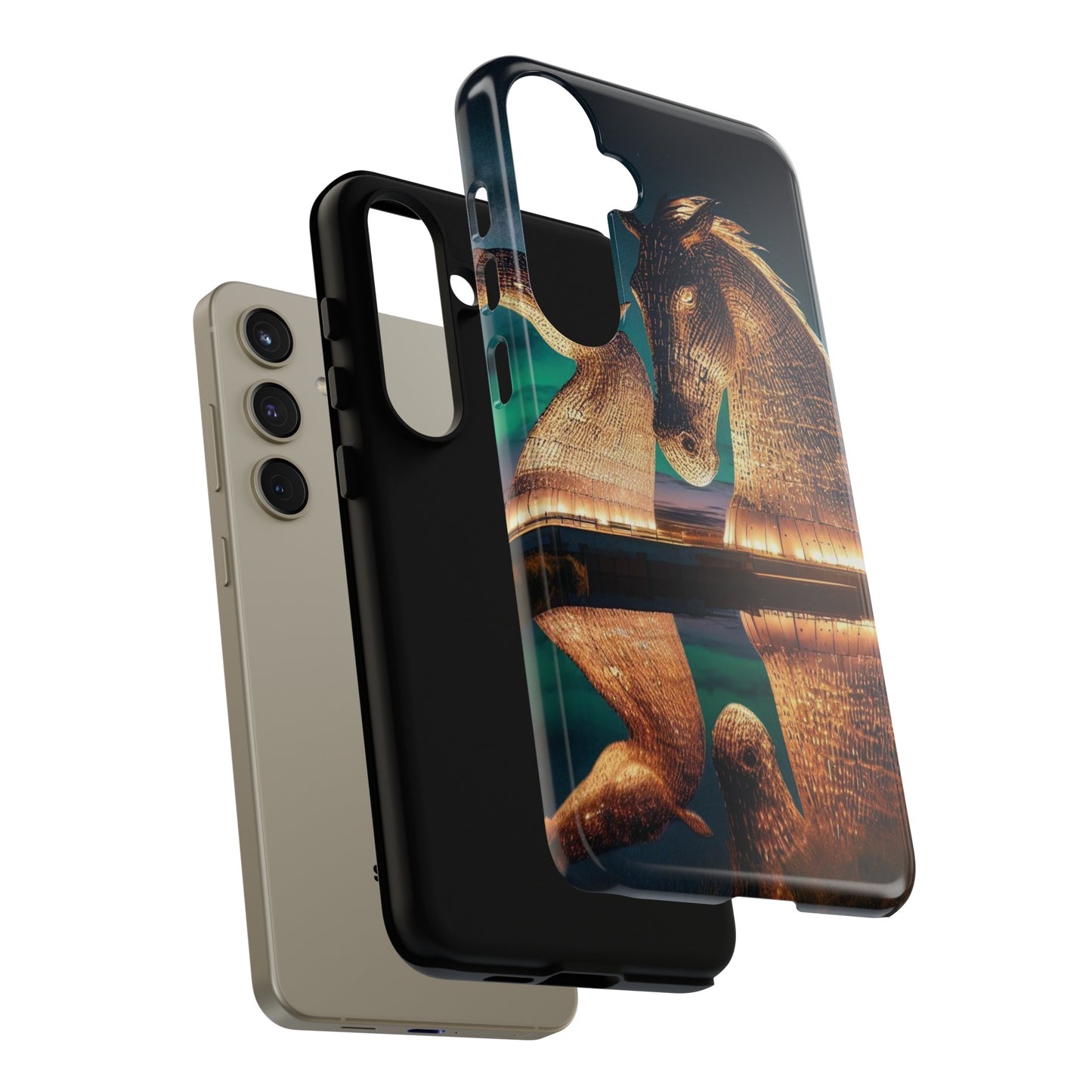 Kelpies Northern Lights Art Phone Case, Scotland, Various