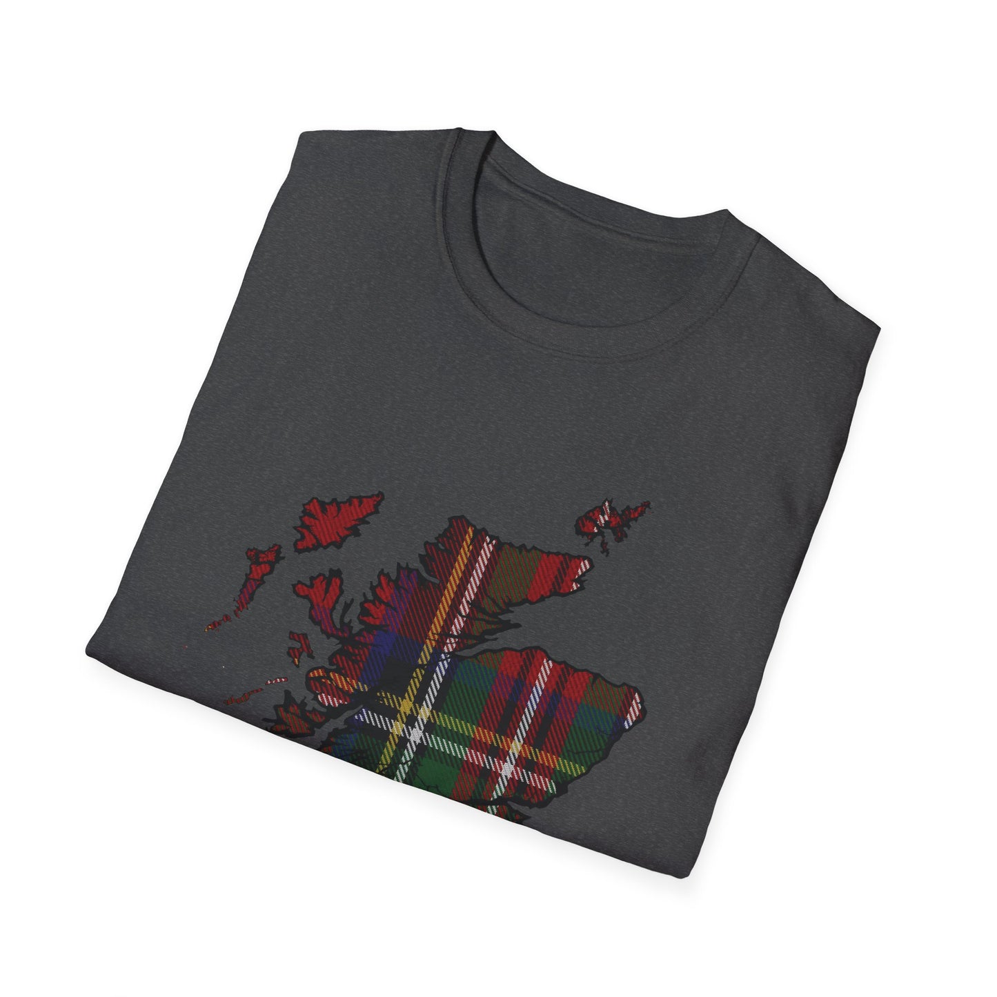 Tartan Scotland Map Softstyle Unisex T-Shirt - Stewart Royal Tartan Tee