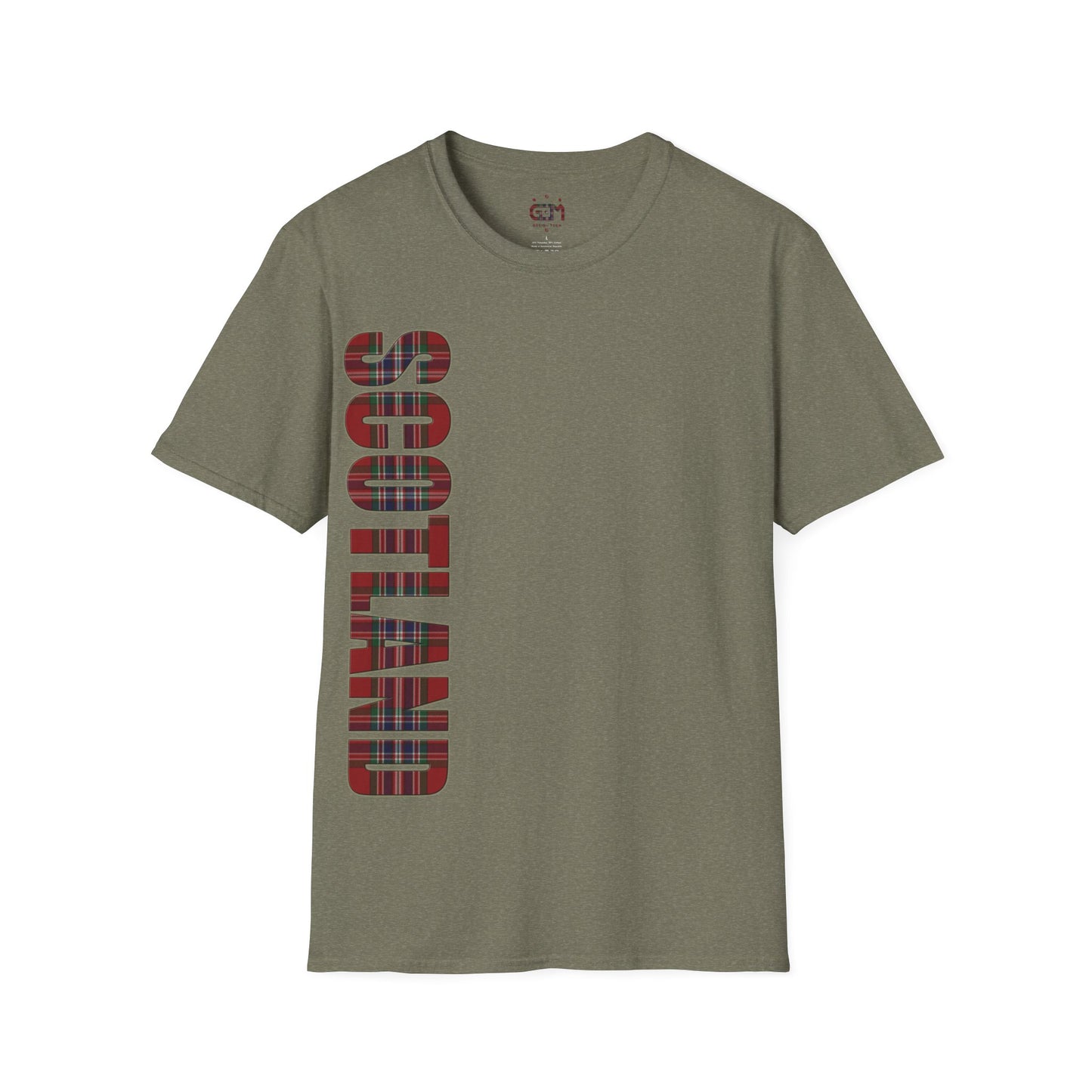 تي شيرت اسكتلندا بحروف MacFarlane Tartan Softstyle، تي شيرت للجنسين، ألوان مختلفة
