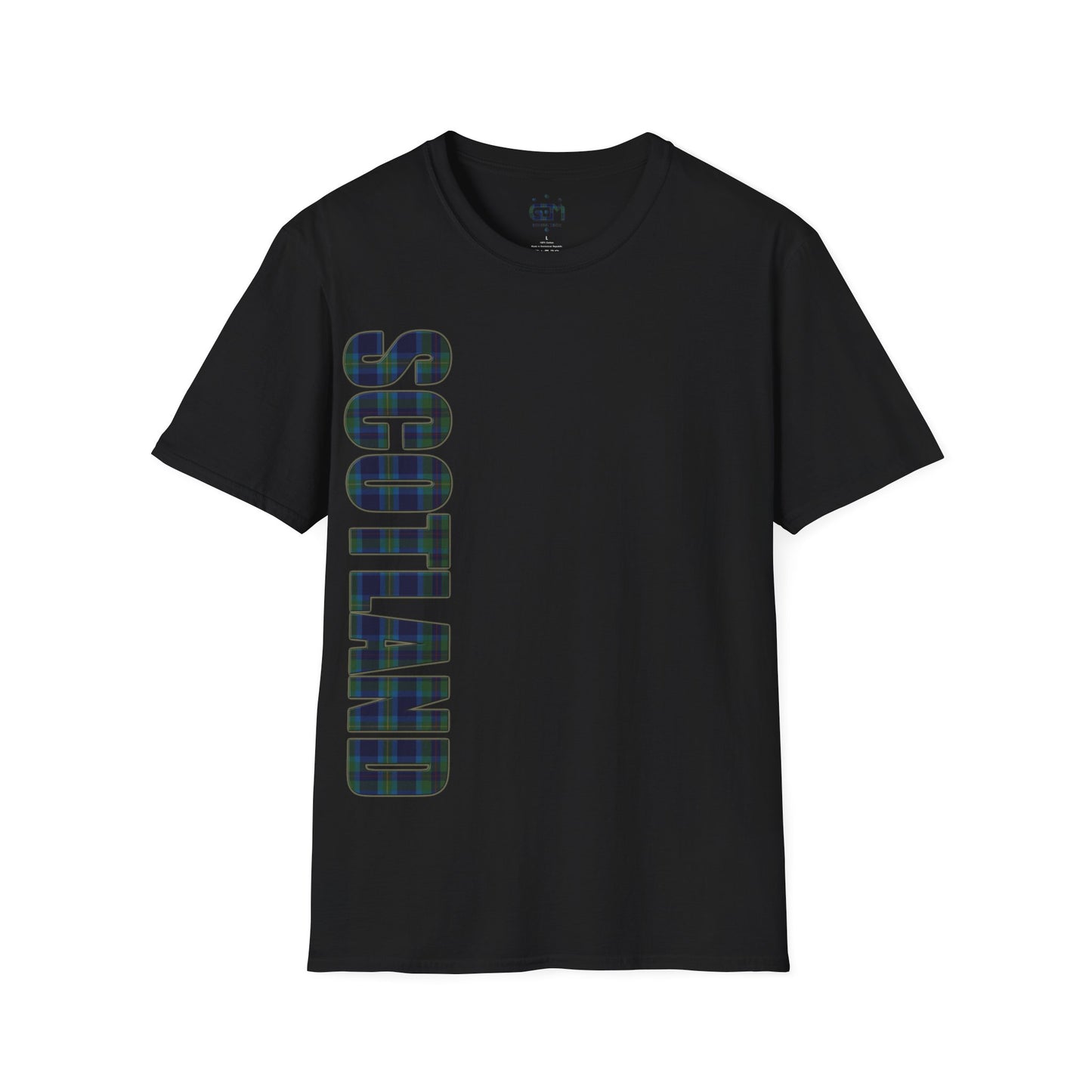 Scotland Lettering Miller Tartan Softstyle T-Shirt, Unisex Tee, Various Colours
