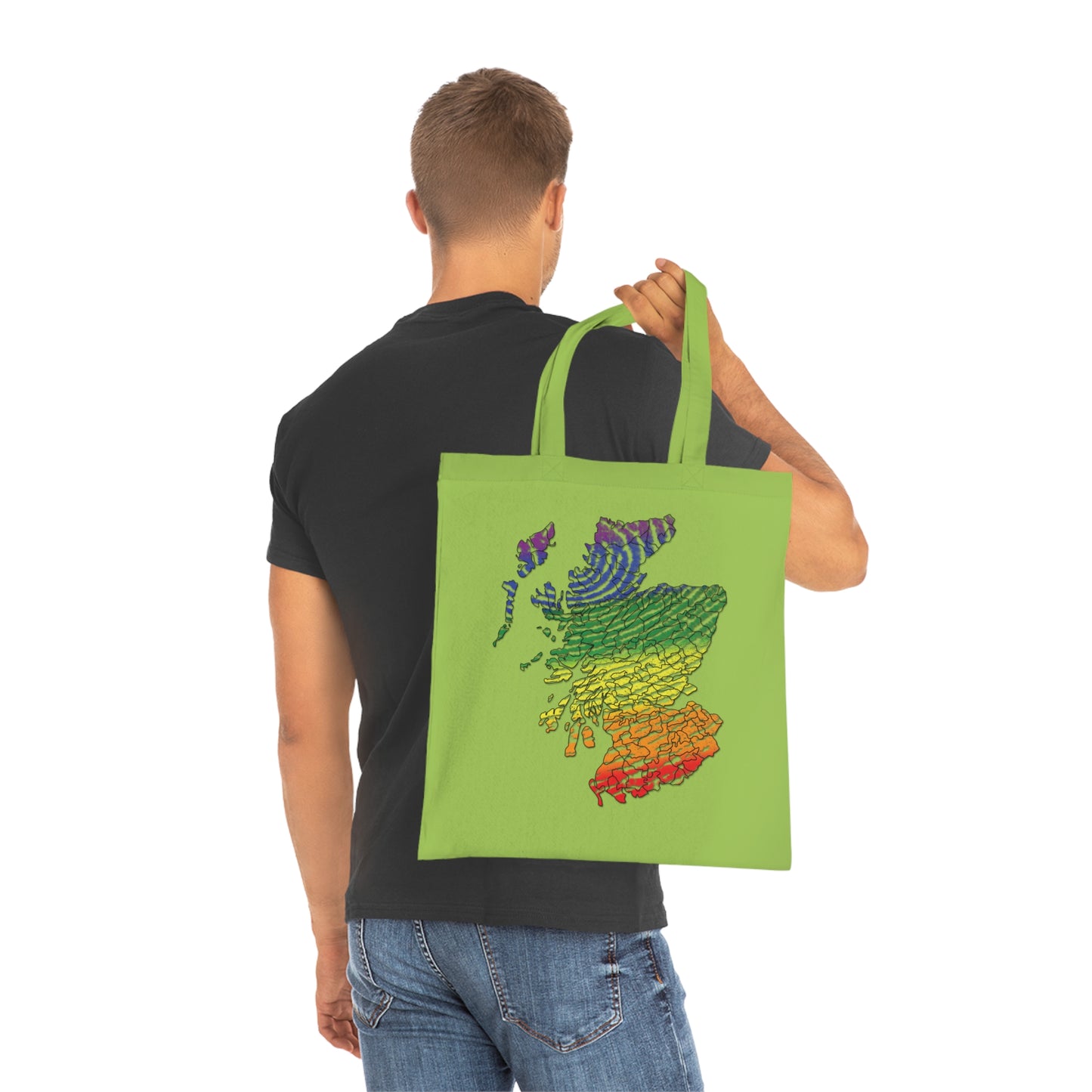Carte du clan d'empreintes digitales Scotland Pride Tote bag doublé