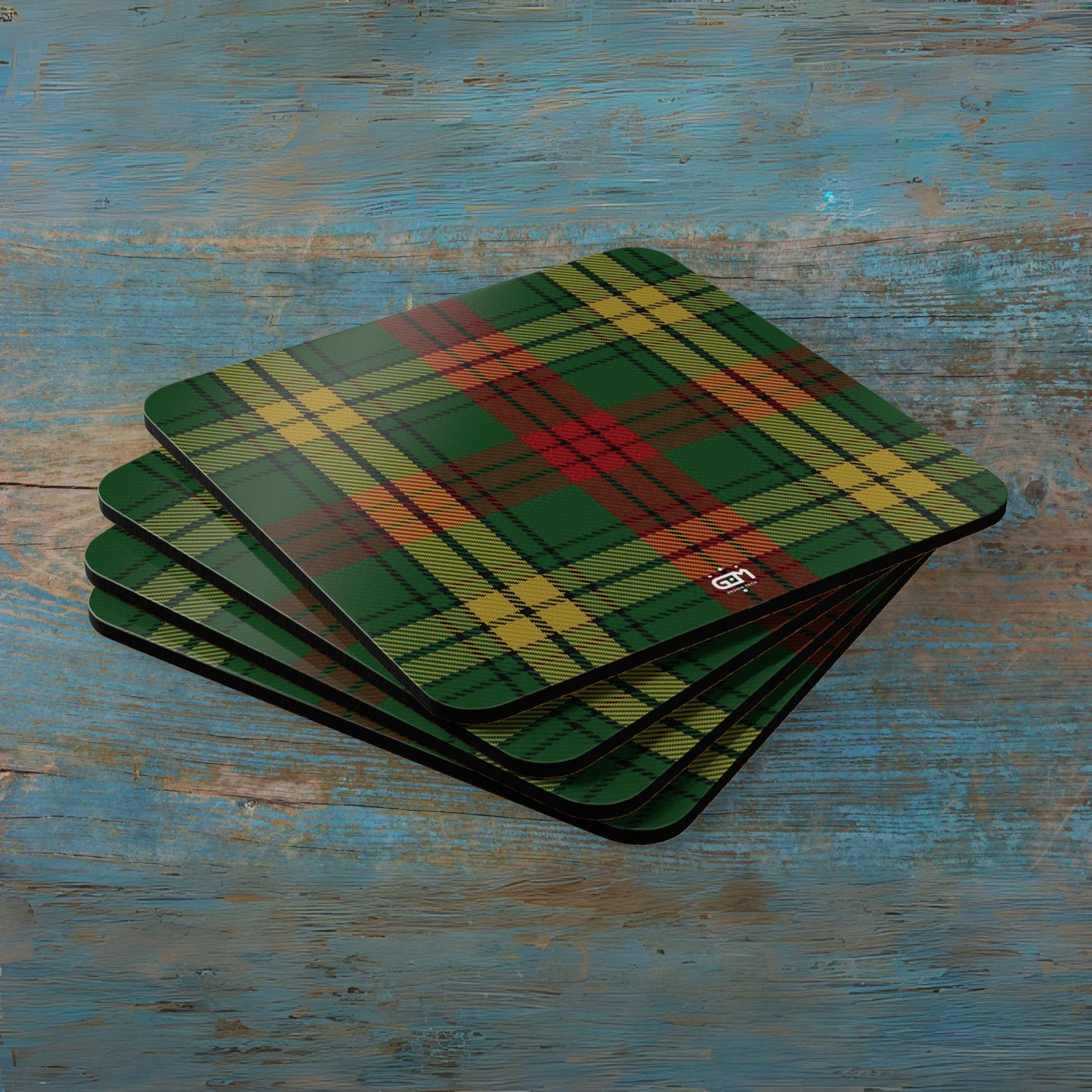Scottish Tartan Cork Coaster Set (M/Mc/Mac)